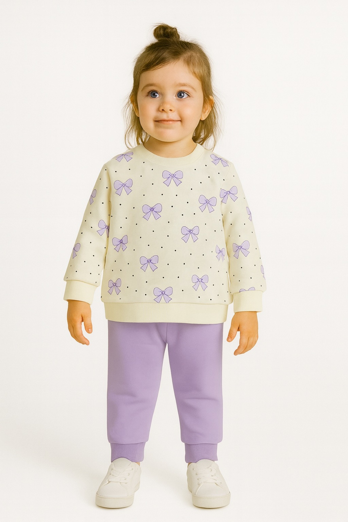 Le Touche Kız Çocuk Kurdele Desenli Pamuklu 2'li Pijama Takımı fotoğrafı 6 (önizleme)