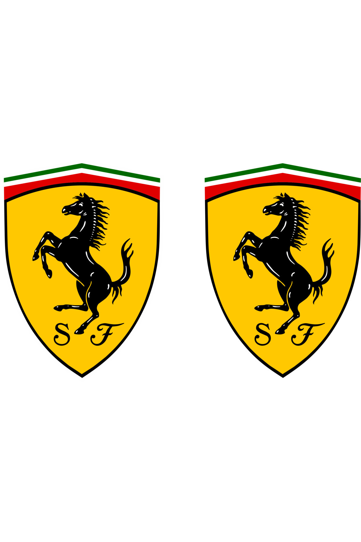 FOTTOFON Ferrari Logo Sarı 7x10 cm 2 Li