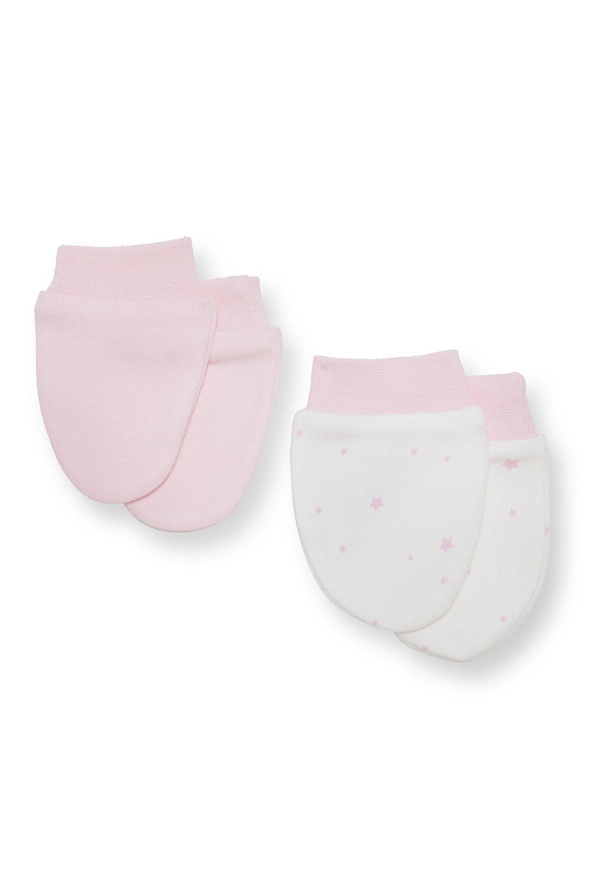 ebebek Hello Baby HelloBaby Kız Bebek Yenidoğan 2'li Eldiven İnterlok