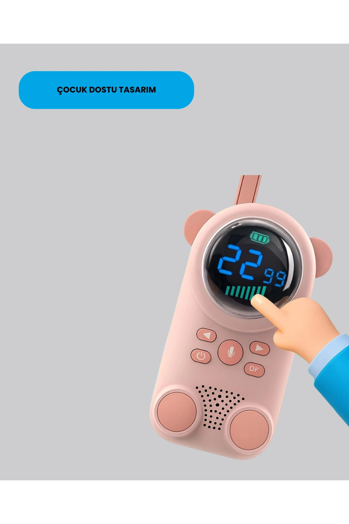 Eco Lounge USB Şarjlı Çocuk Telsizi – Renkli Ekran, VOX Modu, Kompakt Tasarım fotoğrafı 2 (önizleme)