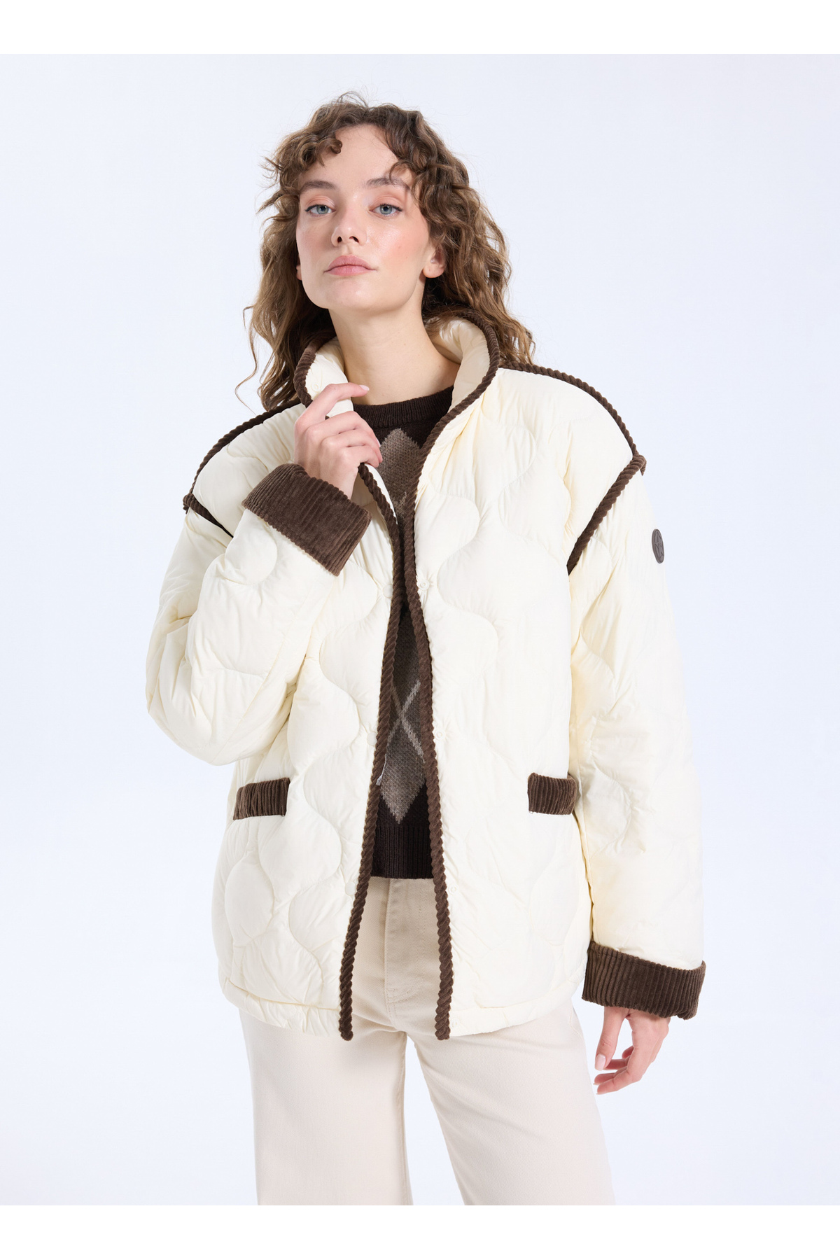 Jeep  Ekru Kadın Mont J5WL-MNT7160 - Görsel 3