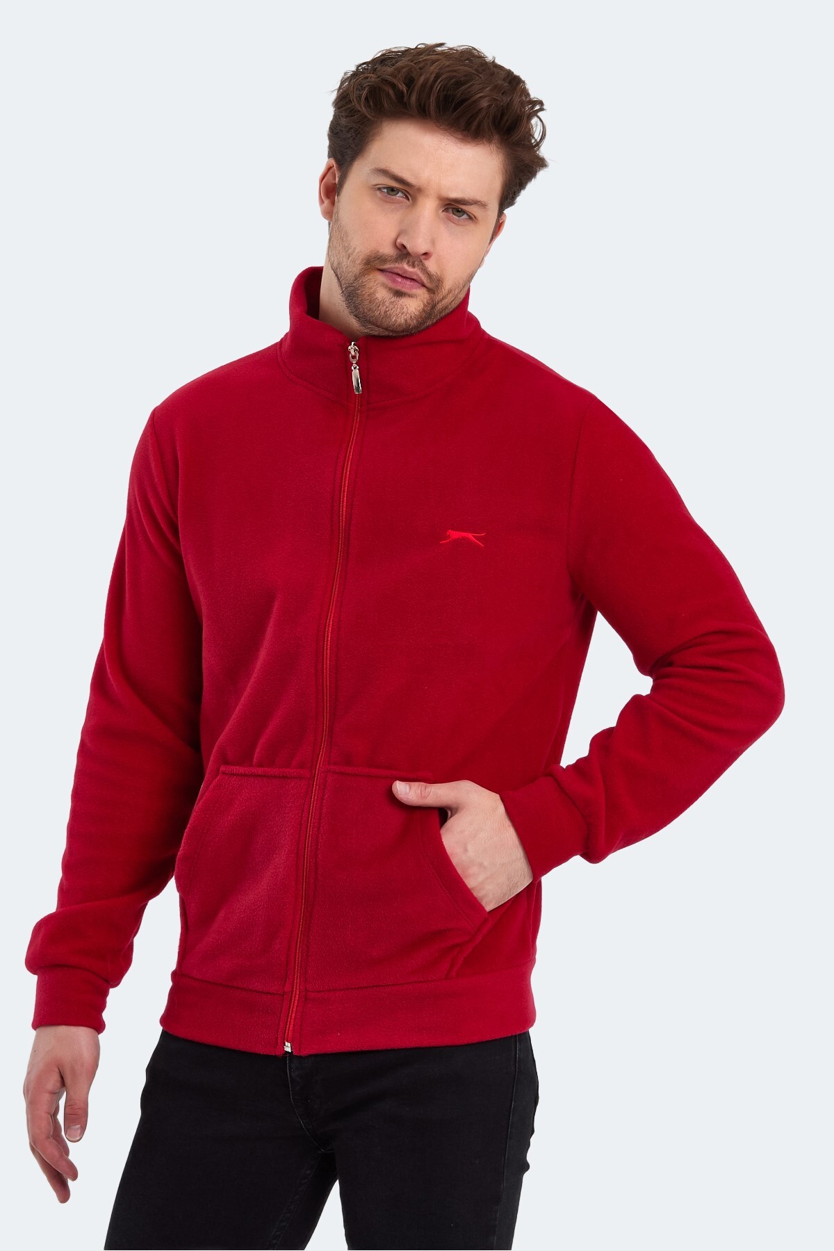 سویشرت پشمی قرمز غیررسمی مردانه، قرمز اسلازنگر سویشرت اسپرت Slazenger