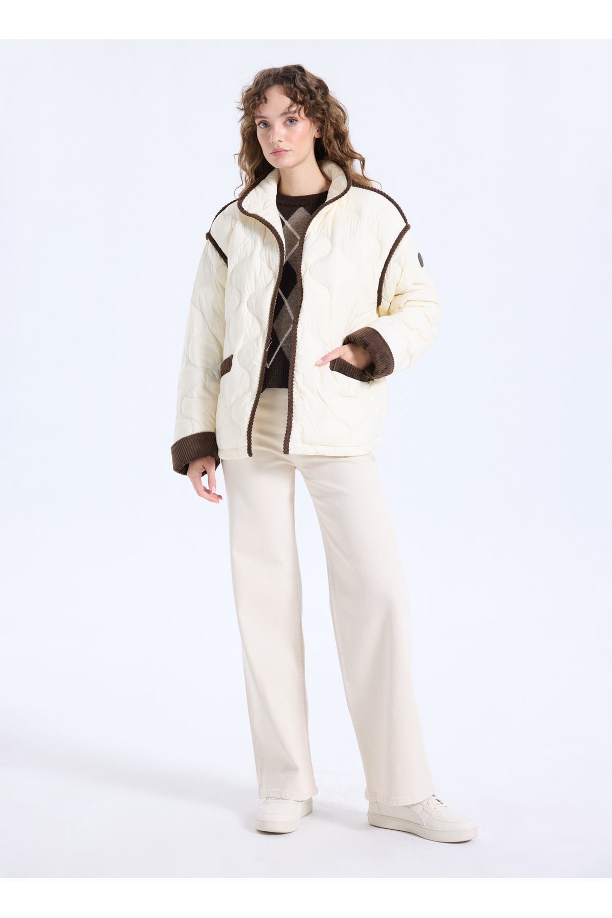 Jeep  Ekru Kadın Mont J5WL-MNT7160 - Görsel 2