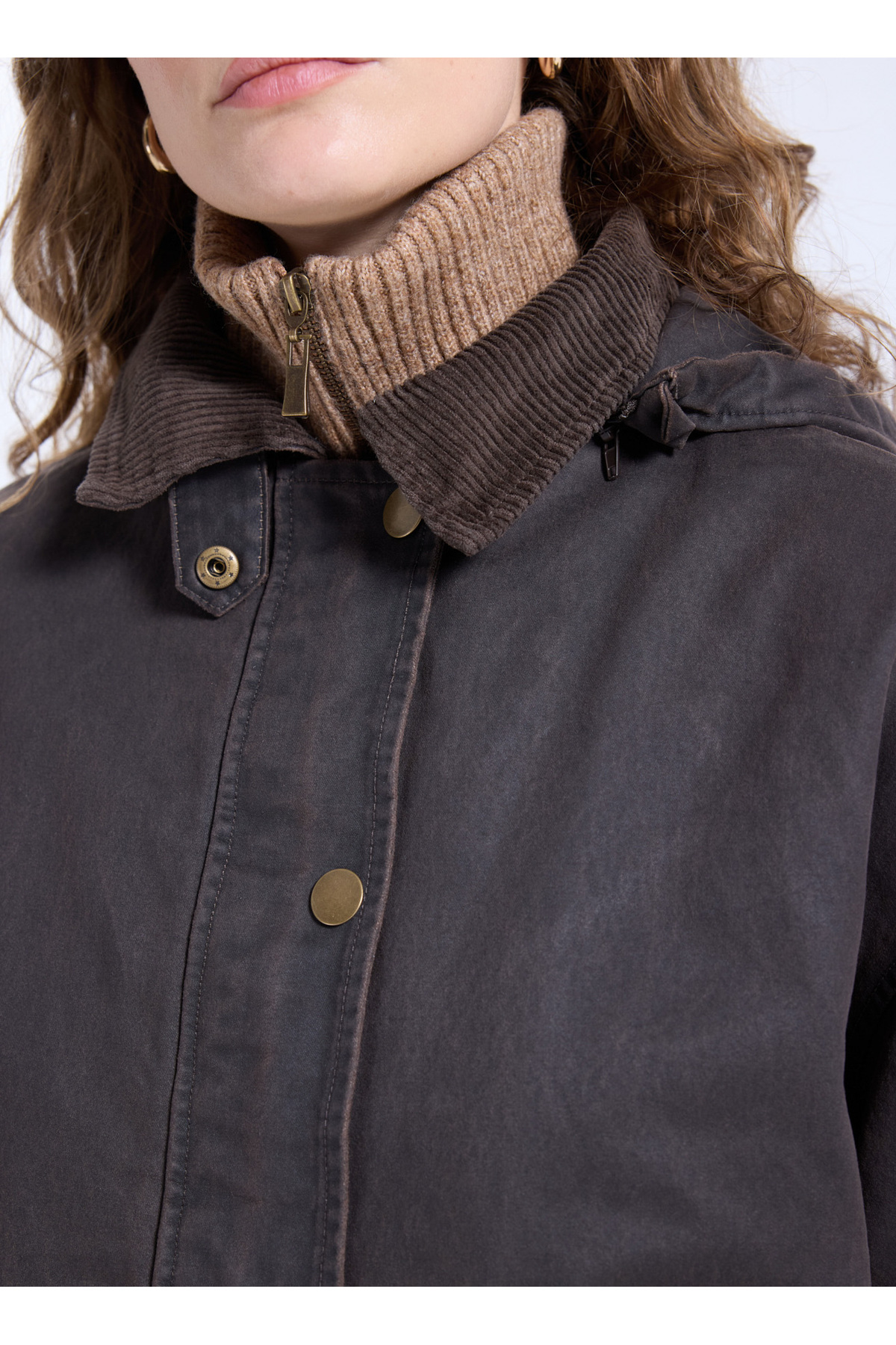 Jeep  Kahve Kadın Mont J5WL-MNT7152 - Görsel 5