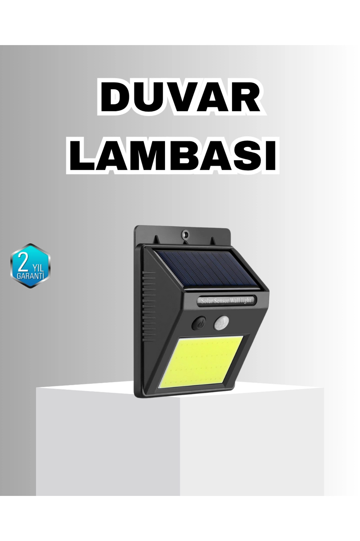 CANSA Solar Güçlü LED Dış Mekan Lambası – Güneş Enerjisiyle Şarj Olan Sensörlü Bahçe Işığı