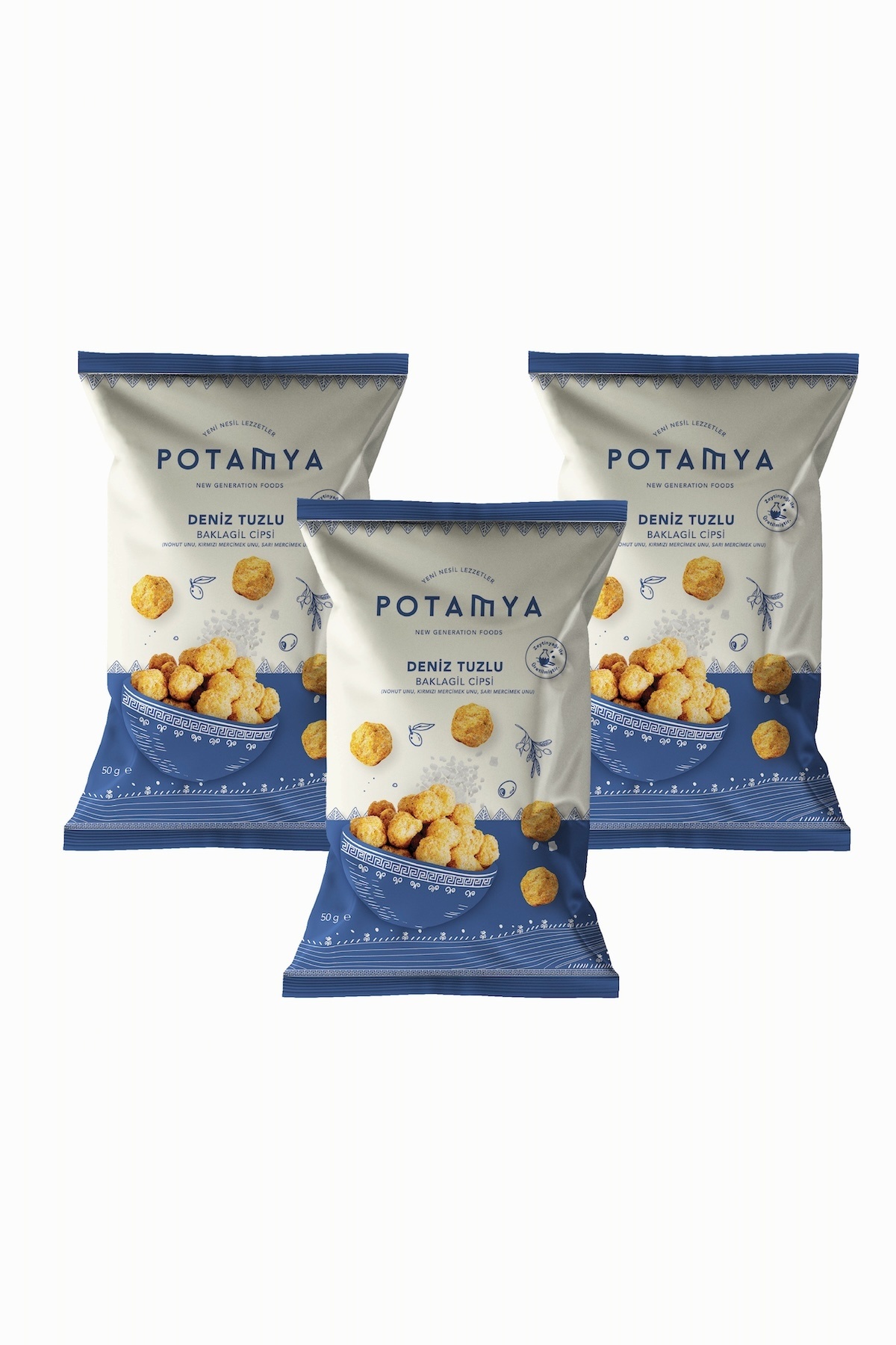 POTAMYA Deniz Tuzlu Baklagil Cipsi x3