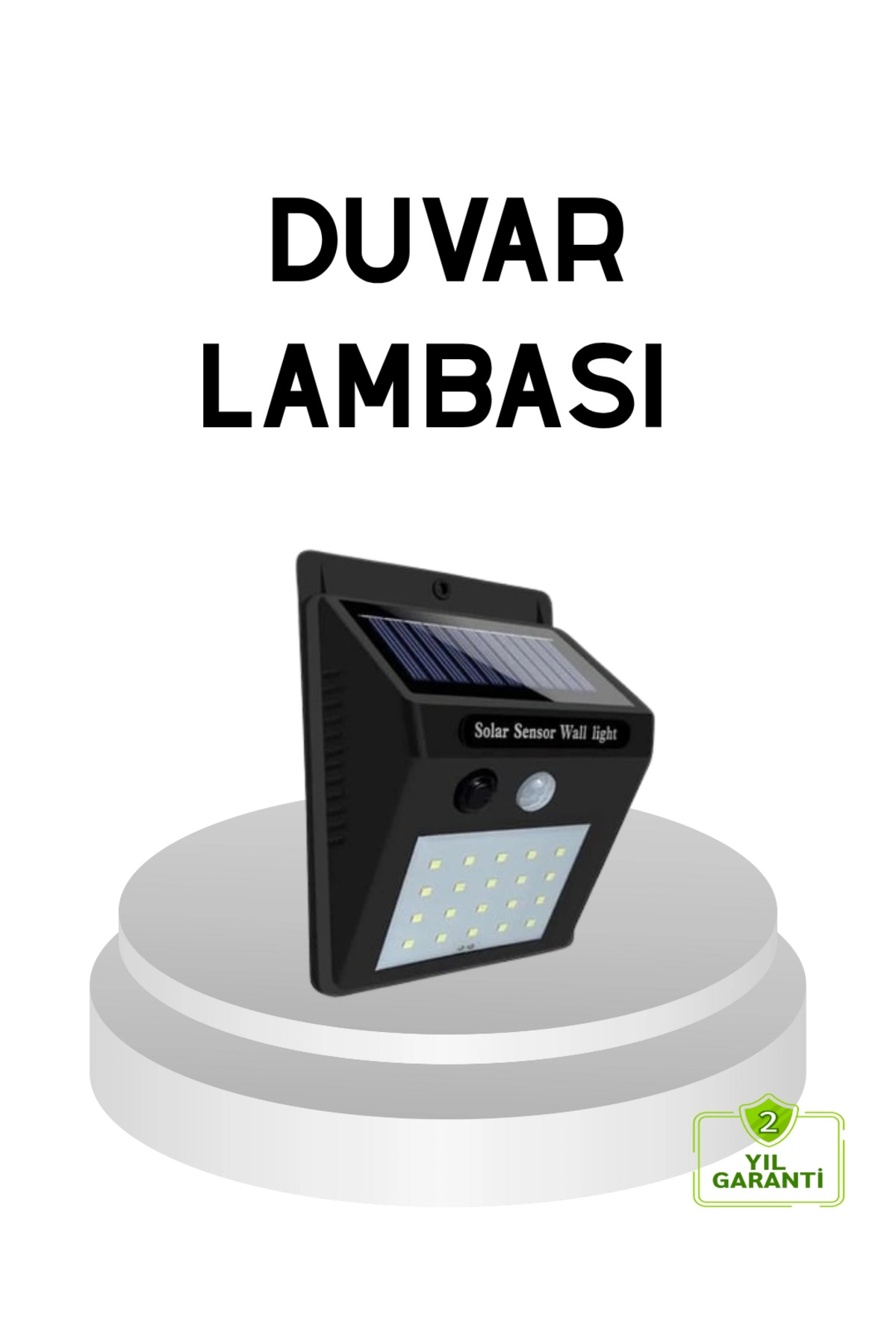 CANSA 20 LED Güneş Paneli Aydınlatma – Fotoselli ve Hareket Algılamalı Dış Mekan Duvar Lambası