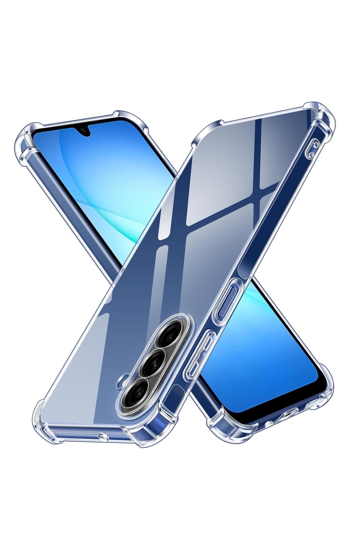 Samsung Galaxy A17 Kapak Kamera Korumalı Airbag Antishock Köşe Korumalı Şeffaf Silikon Kılıf