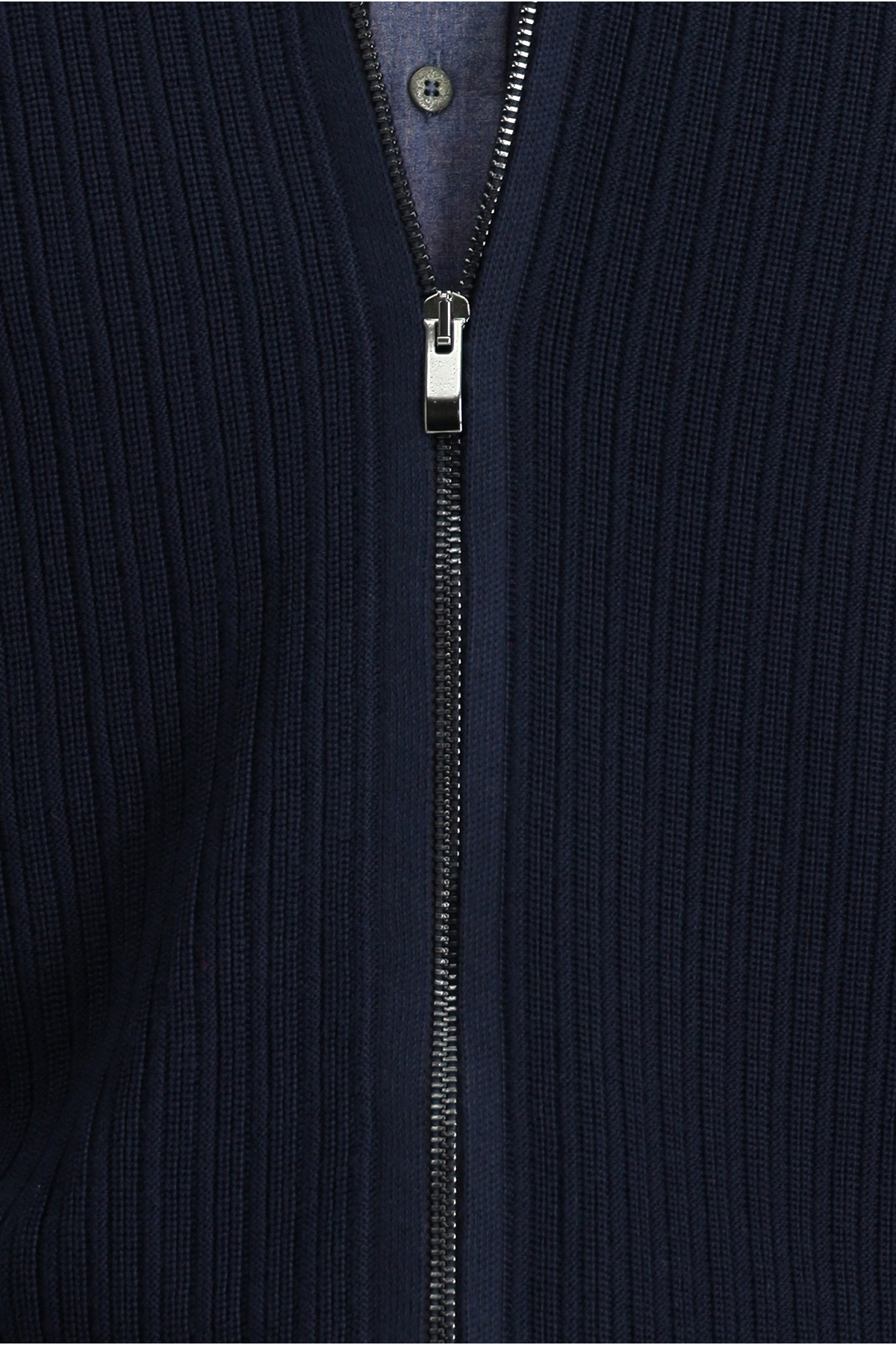 Kiğılı  Desenli Fermuarlı Yünlü Triko Yelek - Görsel 6