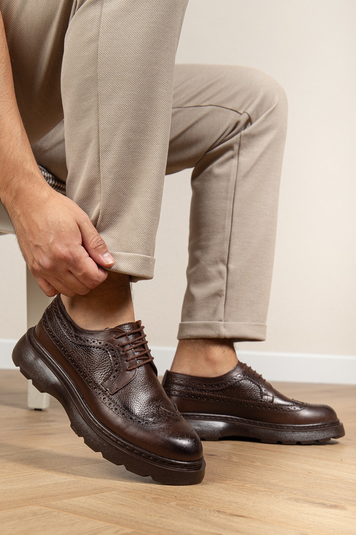 depderi  %100 Hakiki Deri, Yüksek Topuklu İçi ve Dışı Hakiki Deri Erkek Klasik Ayakkabı