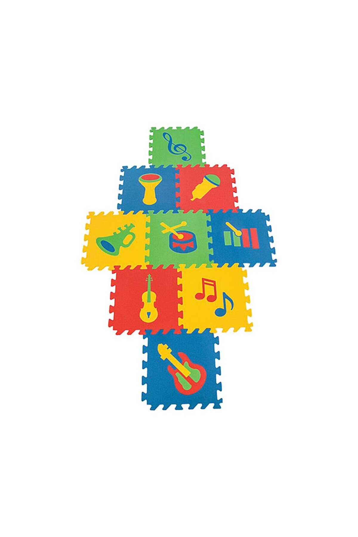 03 469 کاشی کف آموزشی چندمنظوره با طرح سازهای موسیقی، 9 میلی‌متر