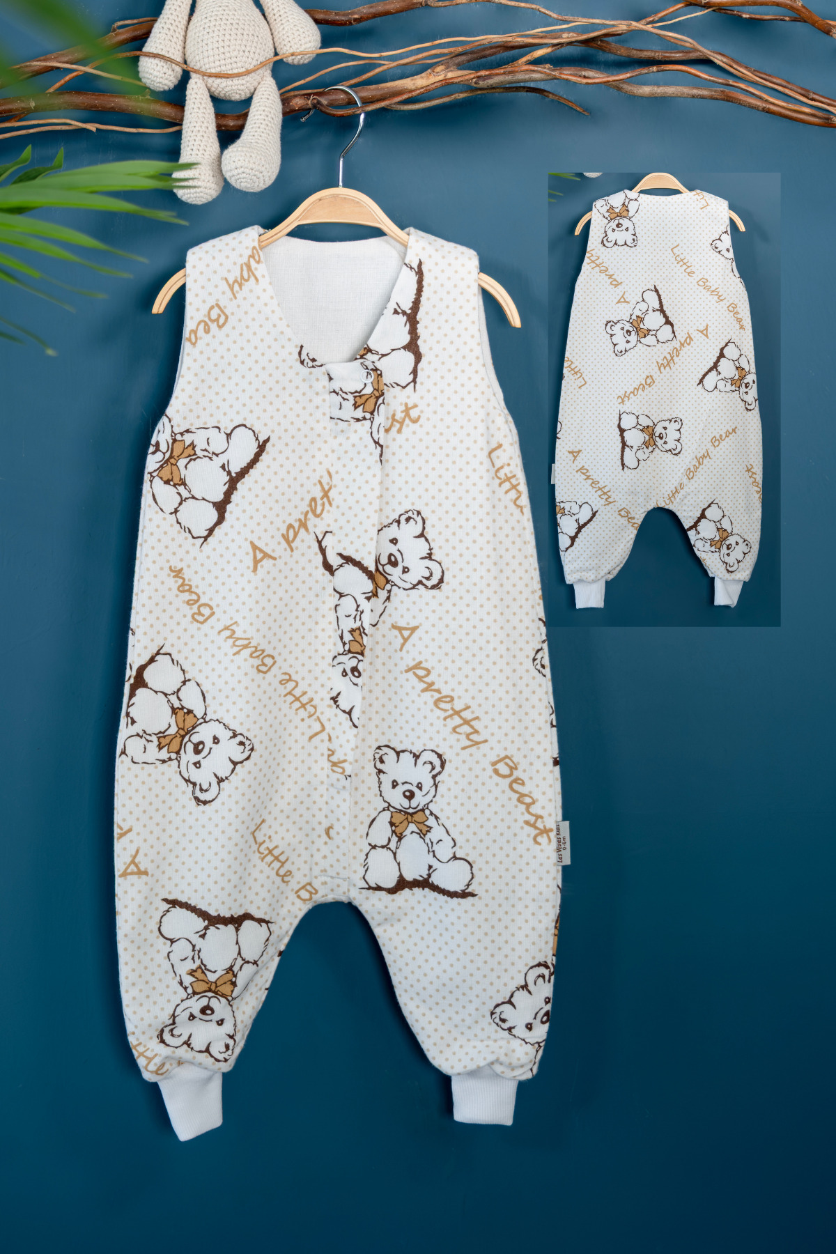 Las Vivas Kids Kışlık Pamuklu Pazen Uyku Tulumu , 1 Tog Organik Çocuk Ve Bebek Uyku Tulumu, Kolsuz Unisex Tulum fotoğrafı 5 (önizleme)