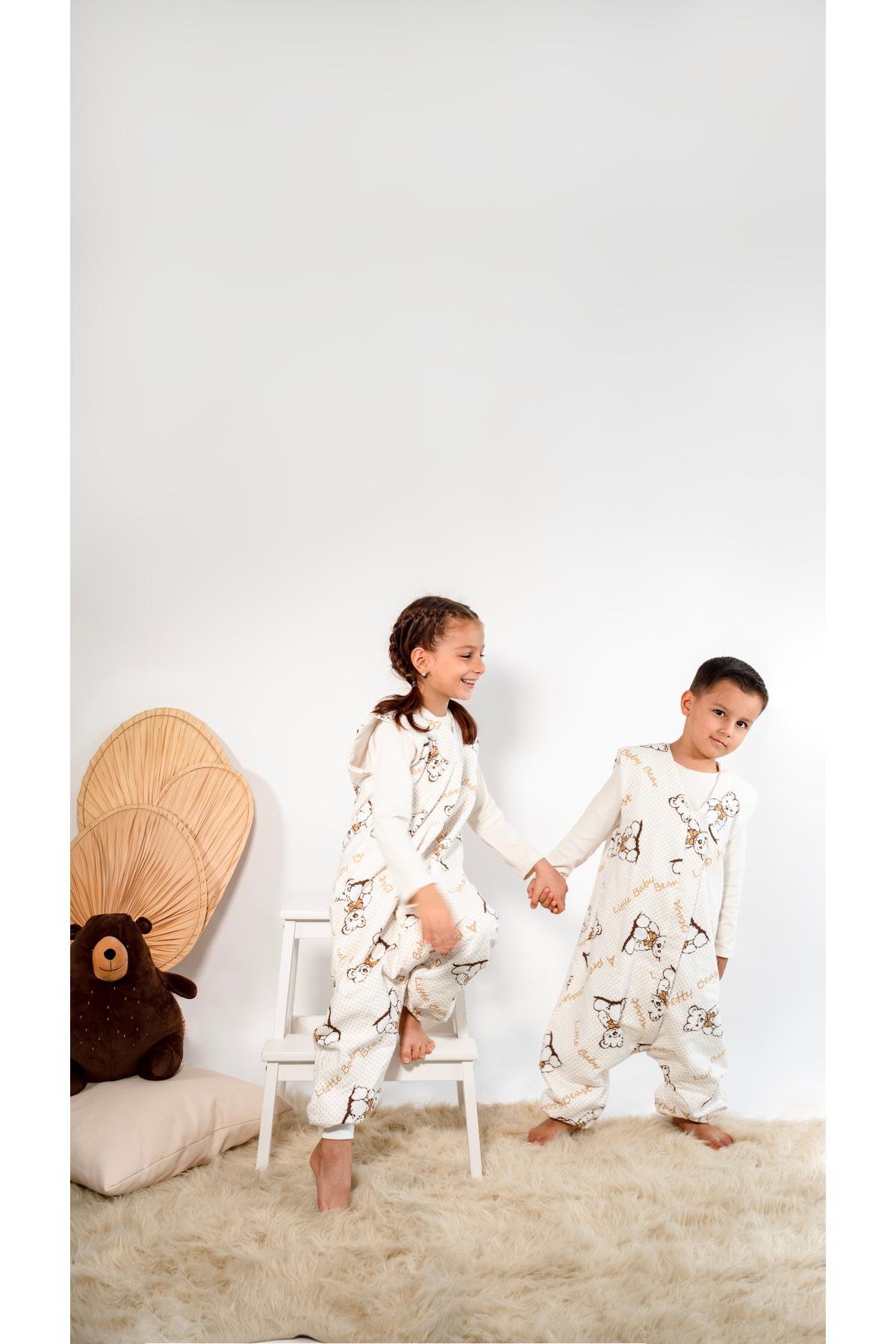 Las Vivas Kids Kışlık Pamuklu Pazen Uyku Tulumu , 1 Tog Organik Çocuk Ve Bebek Uyku Tulumu, Kolsuz Unisex Tulum fotoğrafı 4 (önizleme)