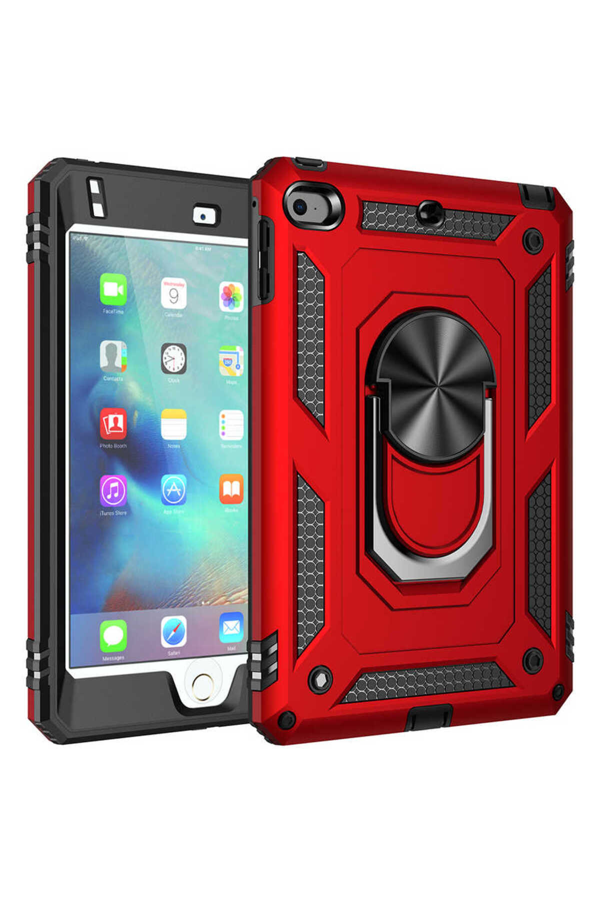 iPad Mini 5. Nesil - Uyumlu Uyumlu MYST Tablet Vega Kapak-Kırmızı