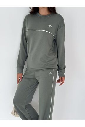 H&S Studio uzun kollu ara biyeli eşofman takımı