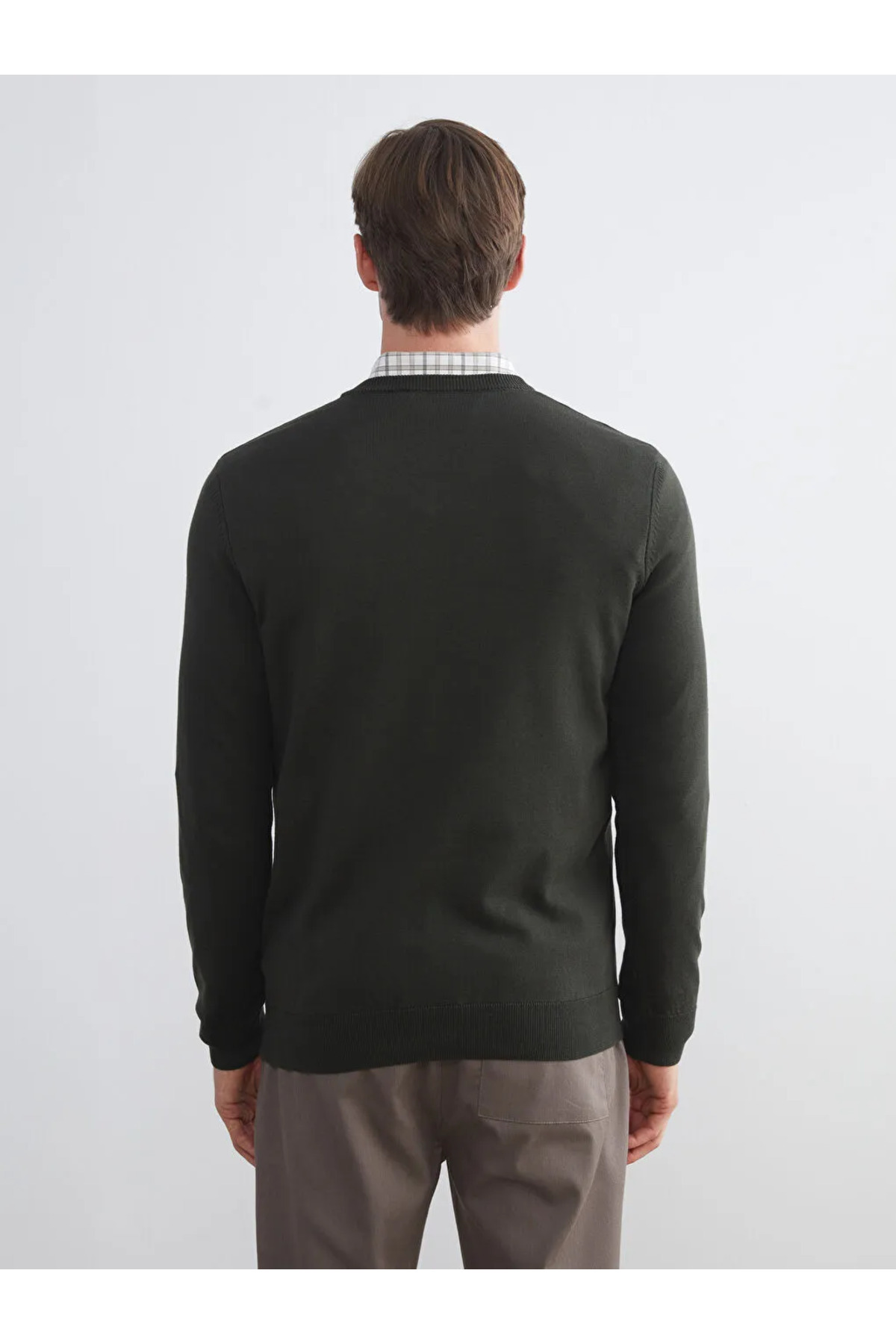 ال سی وایکیکی ژاکت بافتنی مردانه یقه هفت