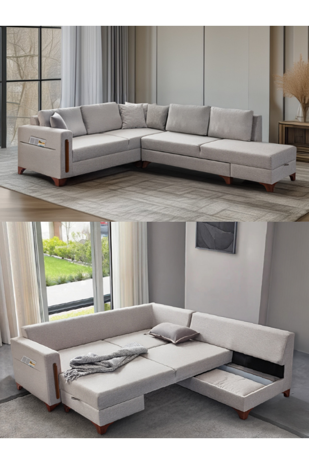 DİAVSE EV & YAŞAM Livya Köşe Koltuk Takımı Krem