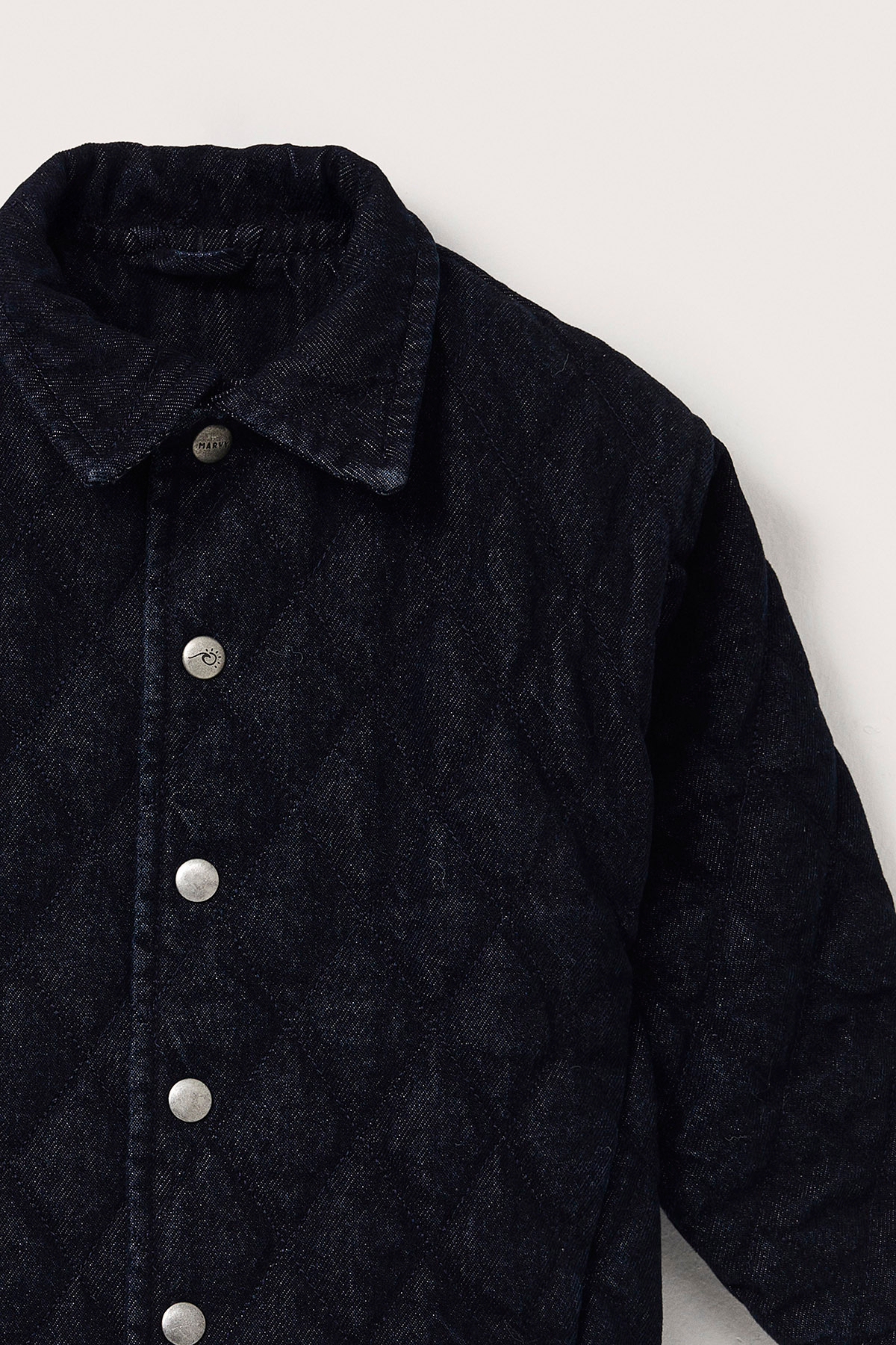 Marvy Indigo Denim Kapitone Ceket fotoğrafı 7 (önizleme)