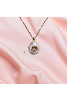 STAİNLES Aurora Blossom İnci Locket Kolye