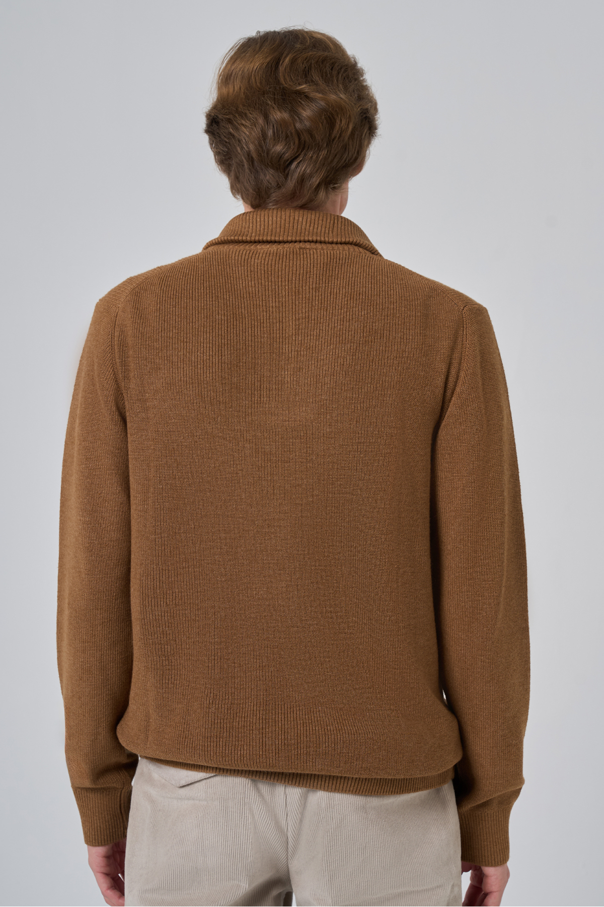 Morven  Erkek Vizon Trend Bato Yaka Dynamic Fit Rahat Kesim Triko - Görsel 5