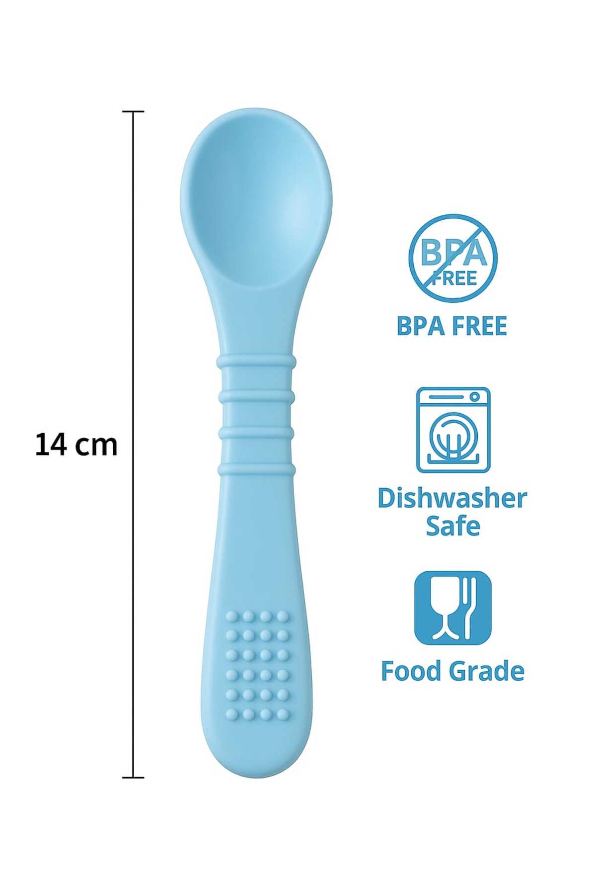 CKM silikon 11 Parça Silikon Mama Seti – BPA’sız – Bebek Beslenme Seti Mavi fotoğrafı 7 (önizleme)