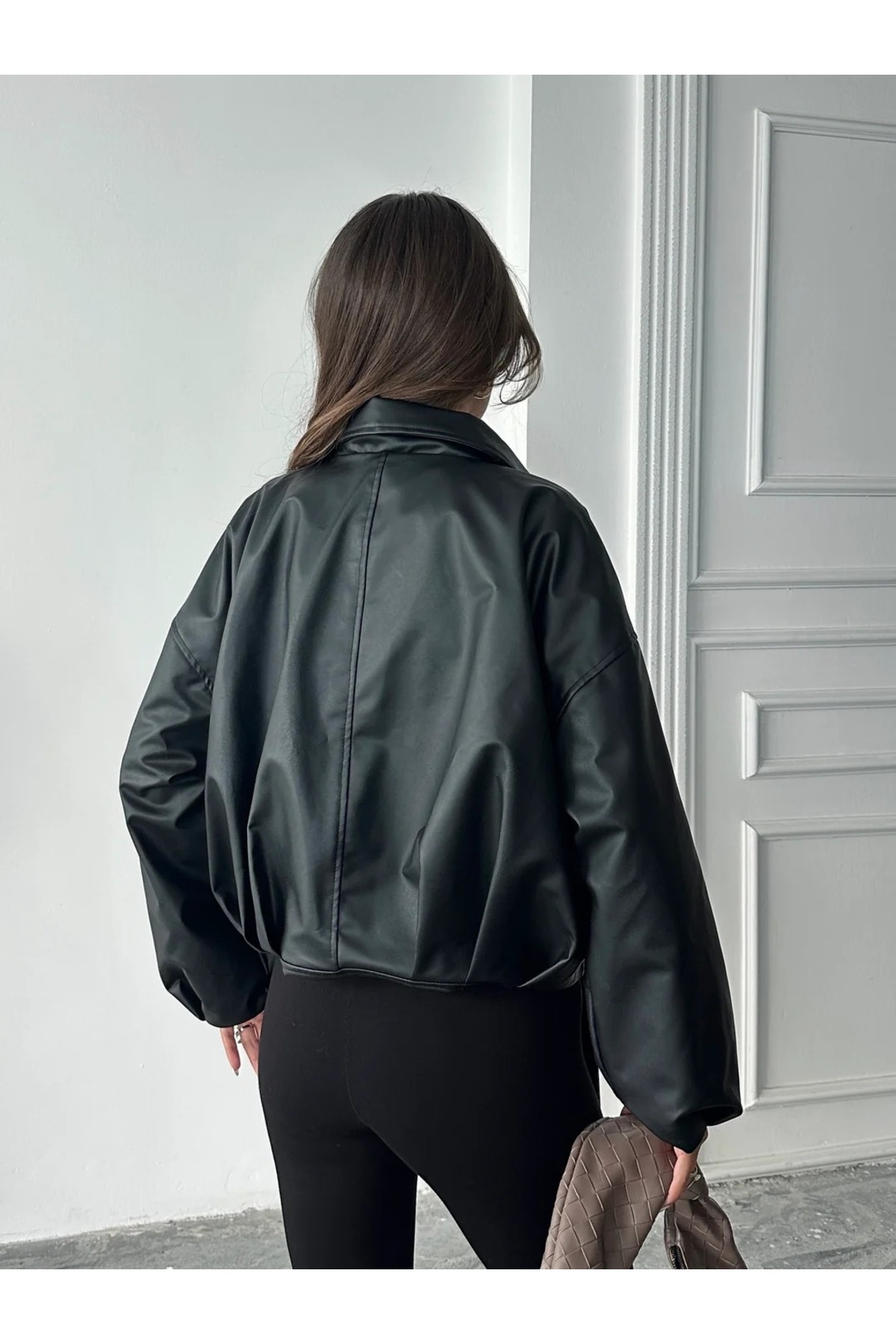 IŞILDA FASHION  Kadın salaş deri ceket - Görsel 3