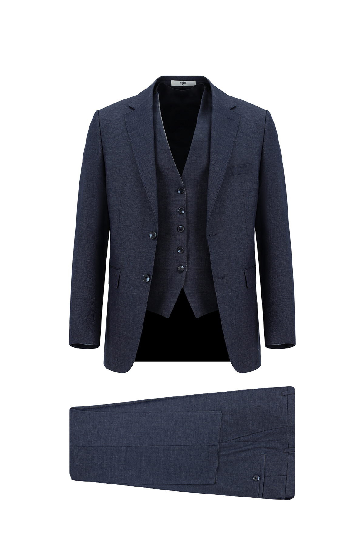 Kiğılı Regular Fit Kombinli Yelekli Takım Elbise