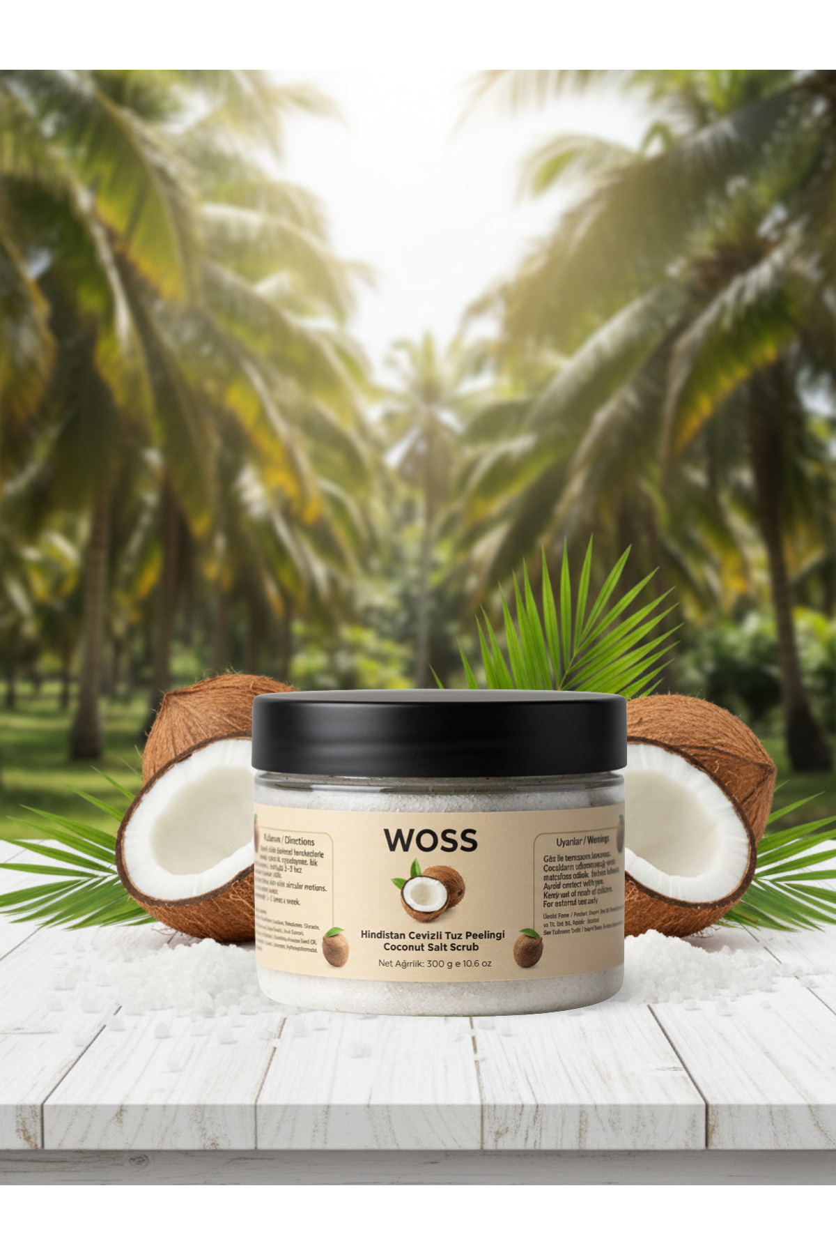 Hindistan Cevizli Tuz Peeling 300 g – Cildi Arındıran ve Besleyen Vücut Peelingi — Hindistan Cevizli Peeling — تصویر 5 از 5