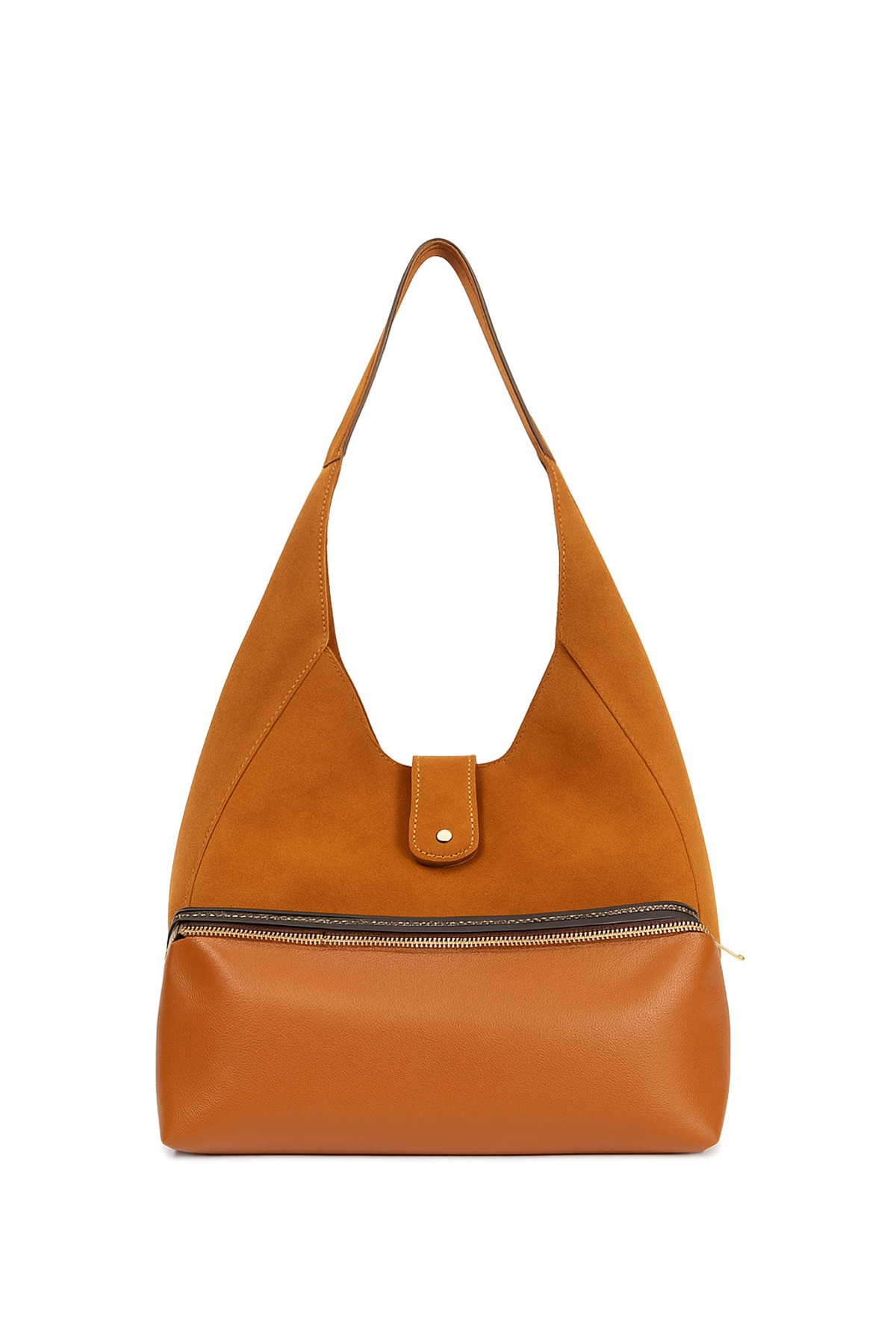 BAG layered suede shoulder bag 1100