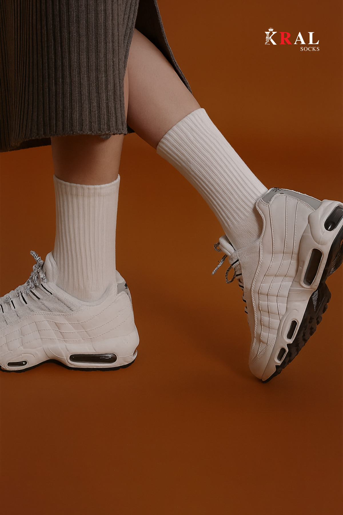 KRAL SOCKS 6 Çift Unisex Beyaz Pamuklu Tenis Soket Terletmez Spor Çorap görsel 3