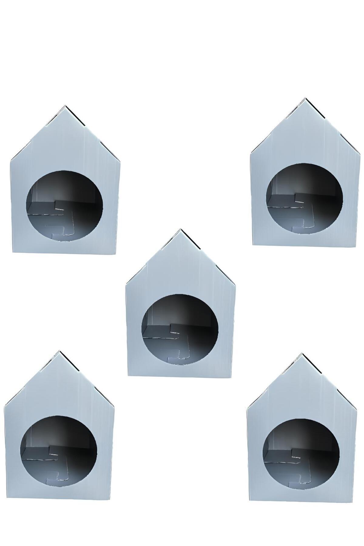 dirilim plastik su geçirmez kedi evi sokak hayvanları için 5'li gri kedi köpek klübesi