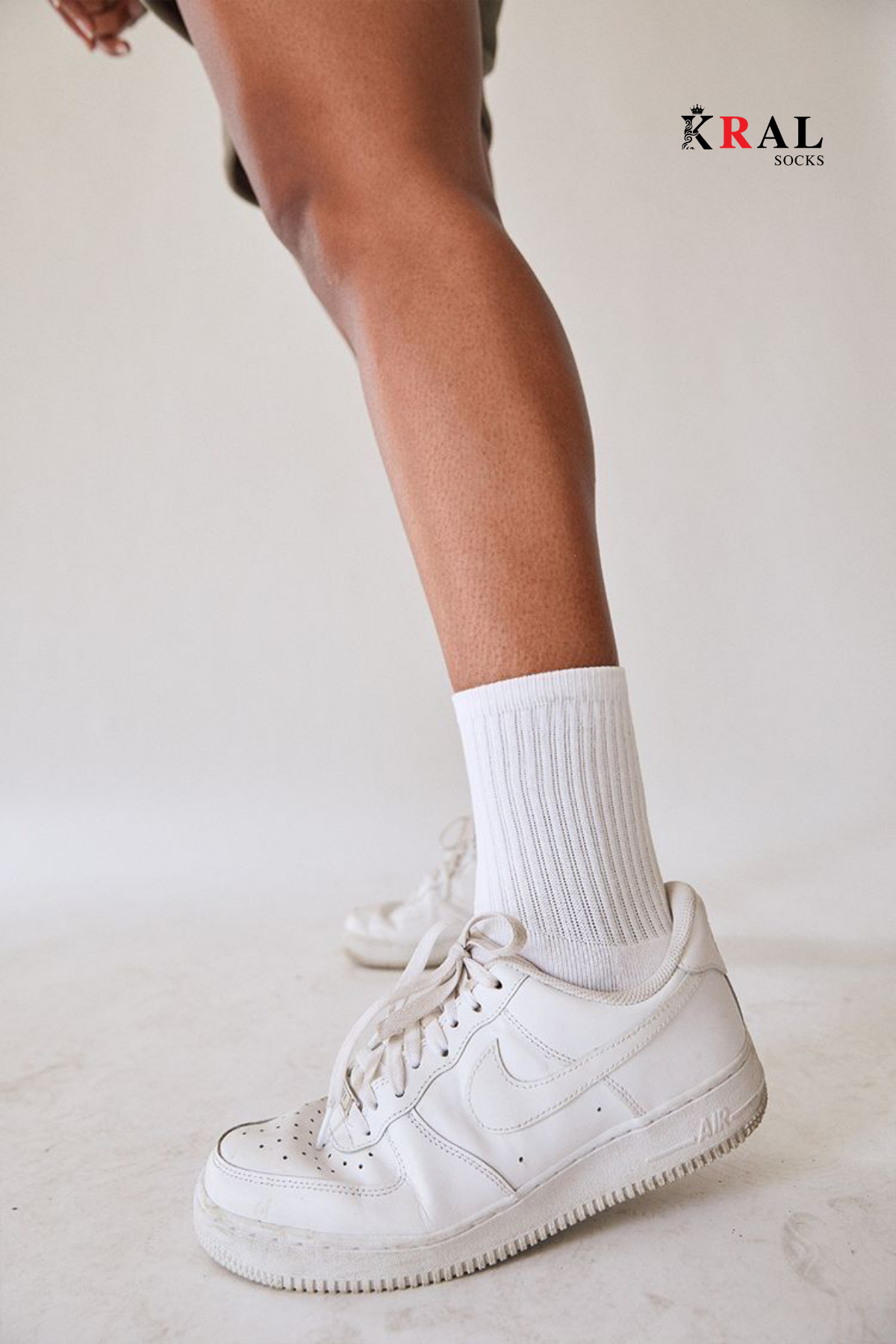 KRAL SOCKS 6 Çift Unisex Beyaz Pamuklu Tenis Soket Terletmez Spor Çorap görsel 7