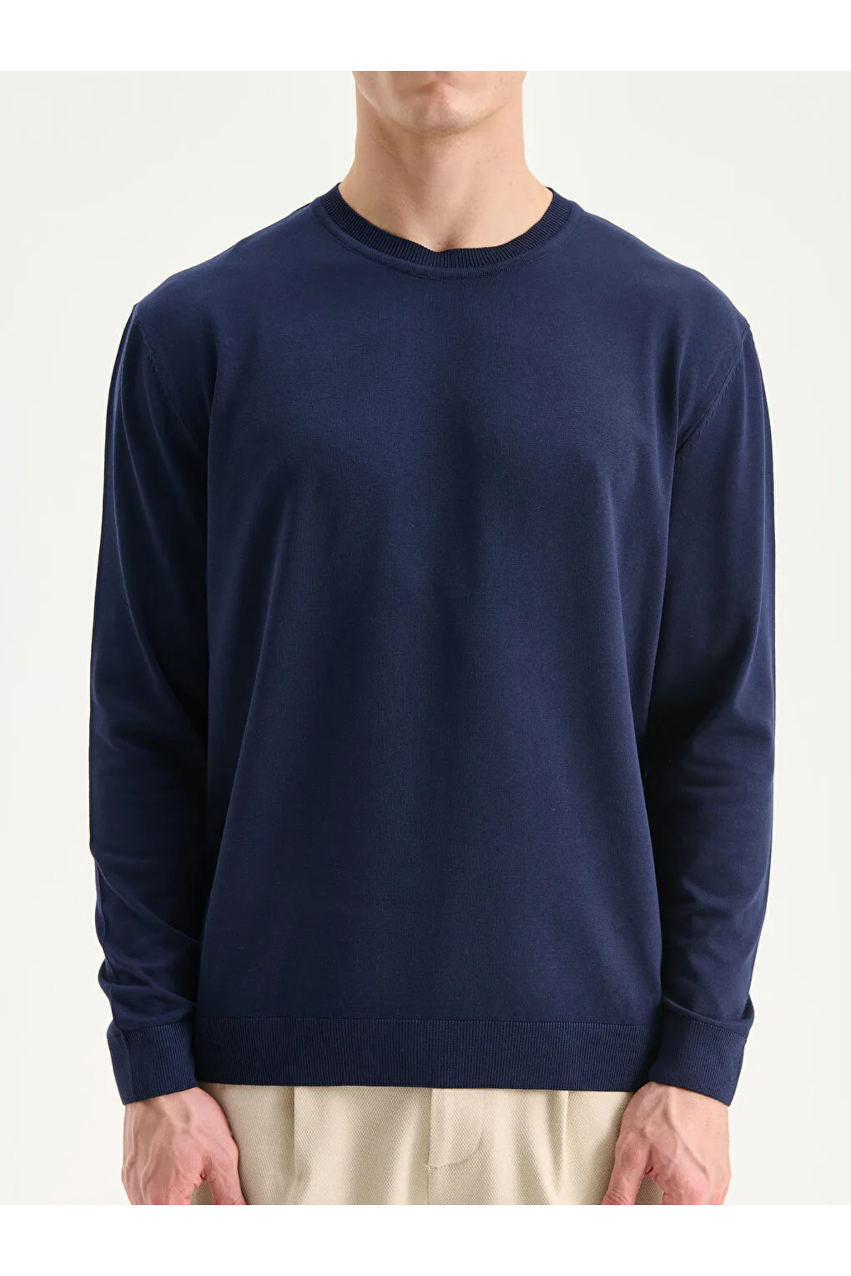 ال سی وایکیکی ژاکت بافتنی مردانه یقه گرد