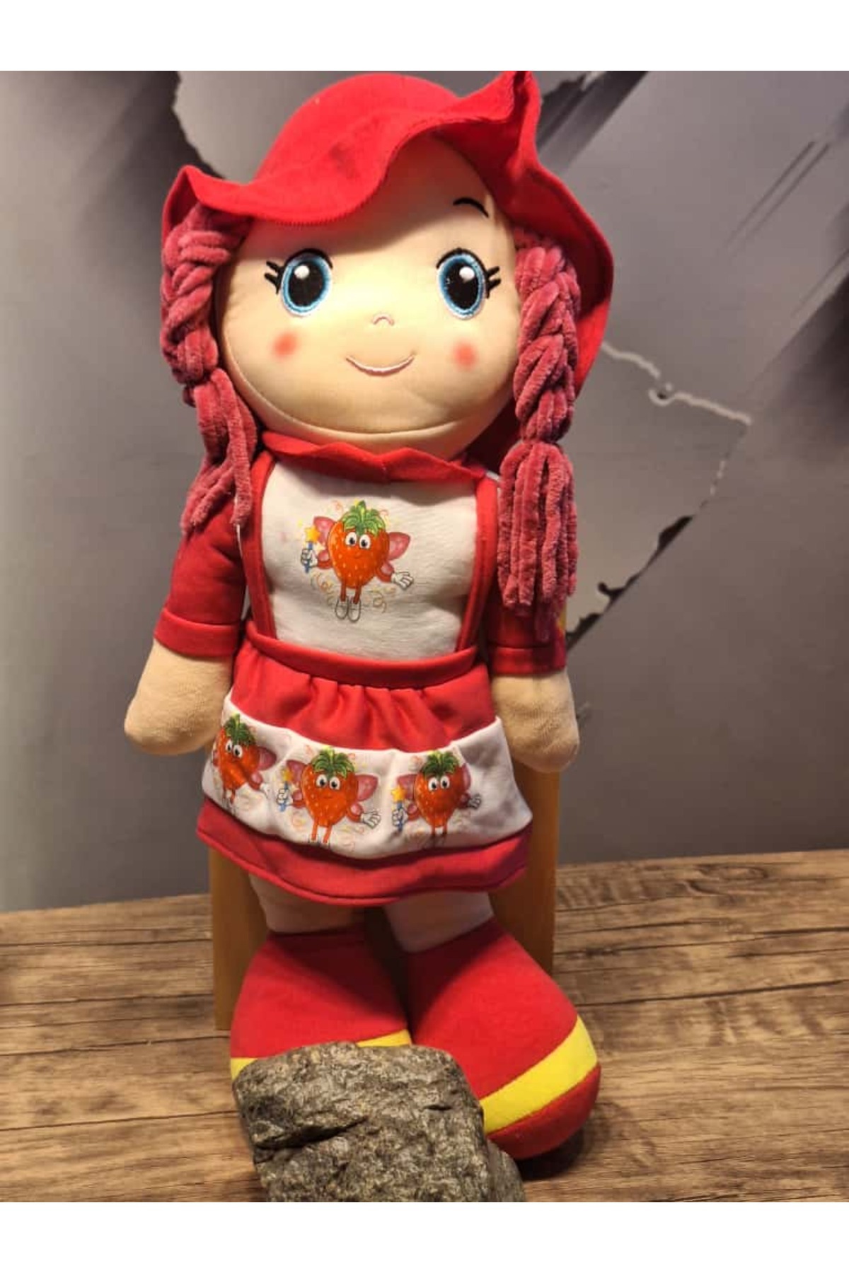 Sevecen RENKLİ BEZ BEBEK PEMBE ÇİLEK fotoğrafı 4 (önizleme)