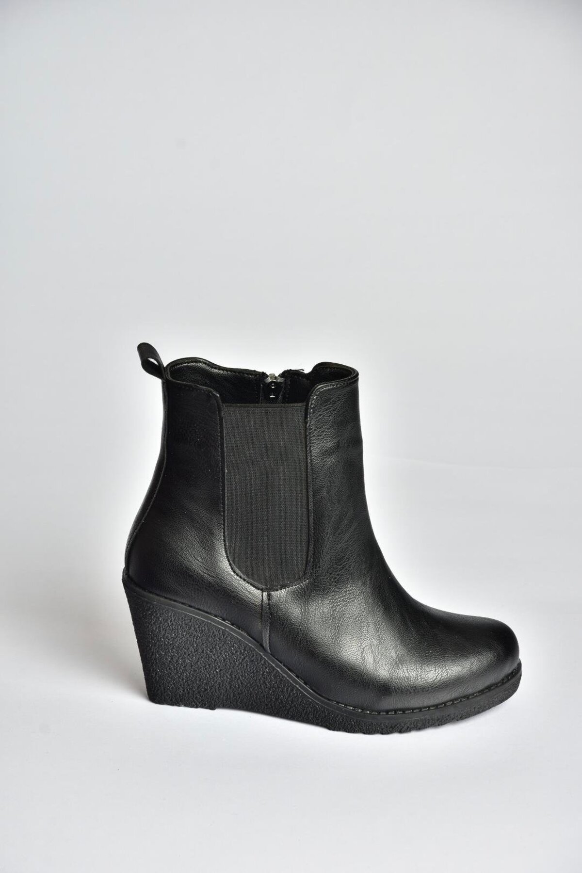 Fox Shoes V361197009 Siyah Dolgu Topuklu Kadın Bot görsel 4