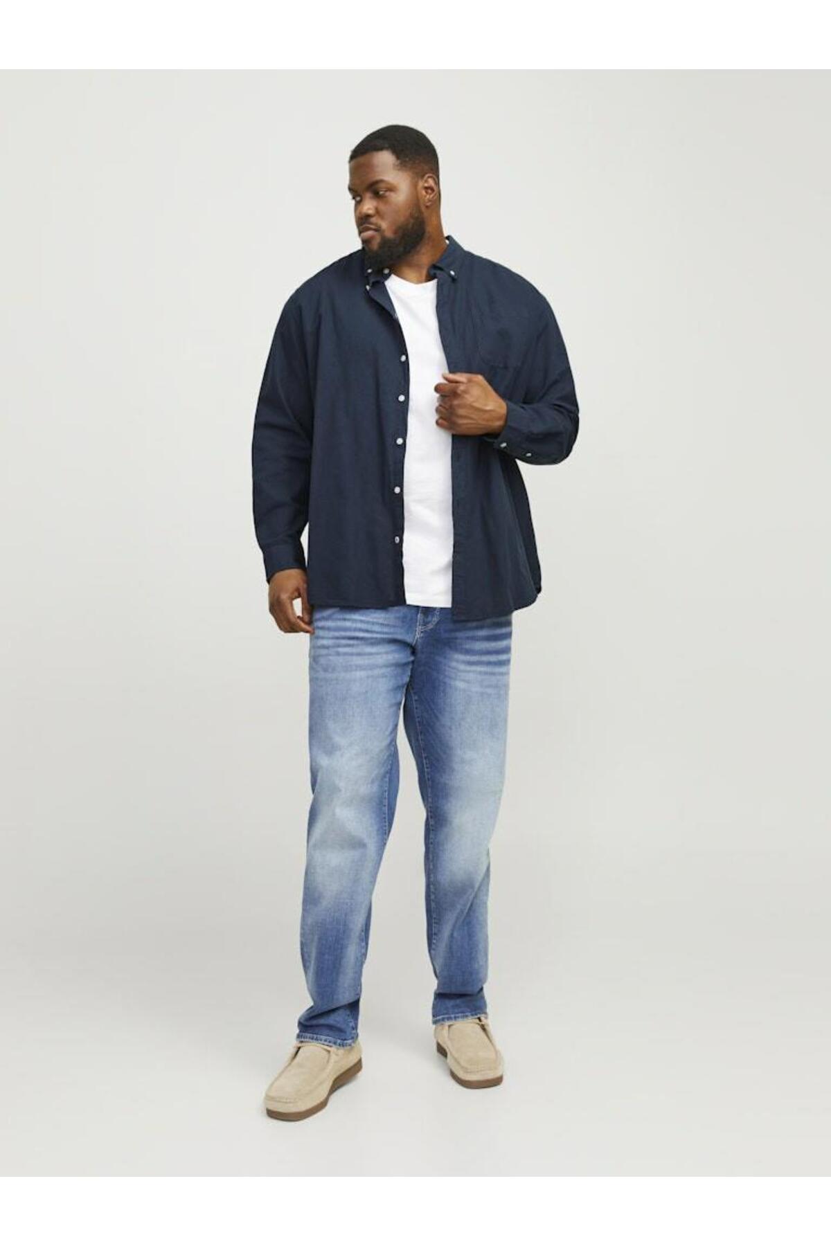 Jack & Jones Jack Jones Oxford Plus Büyük Beden Erkek Gömlek 12190444 görsel 5