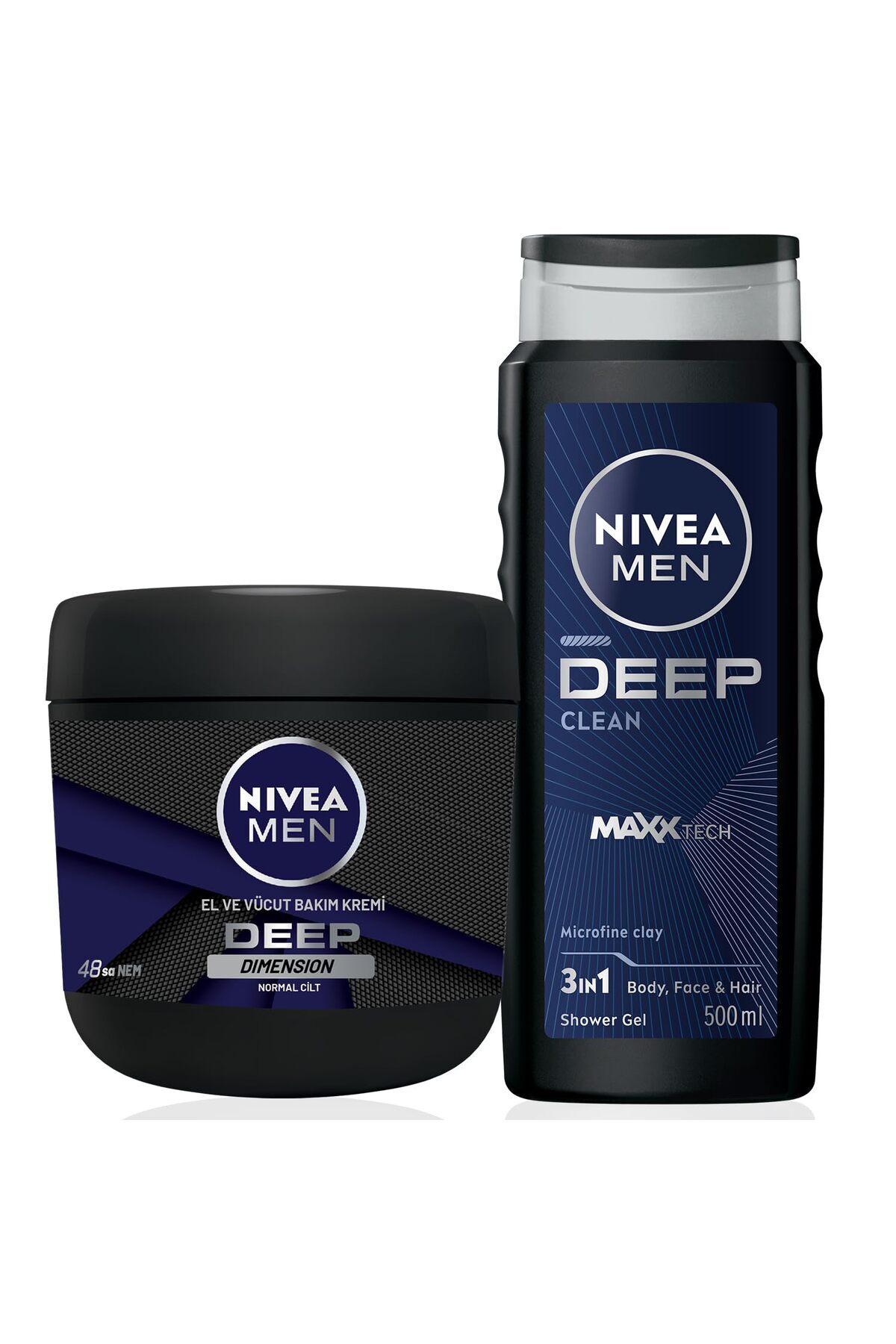 Hepta Collection Erkek Damat Çeyiz Seti Deep Dimension Duş Jeli 500ml ve Nemlendirici El Vücut Bakım Kremi 400ml