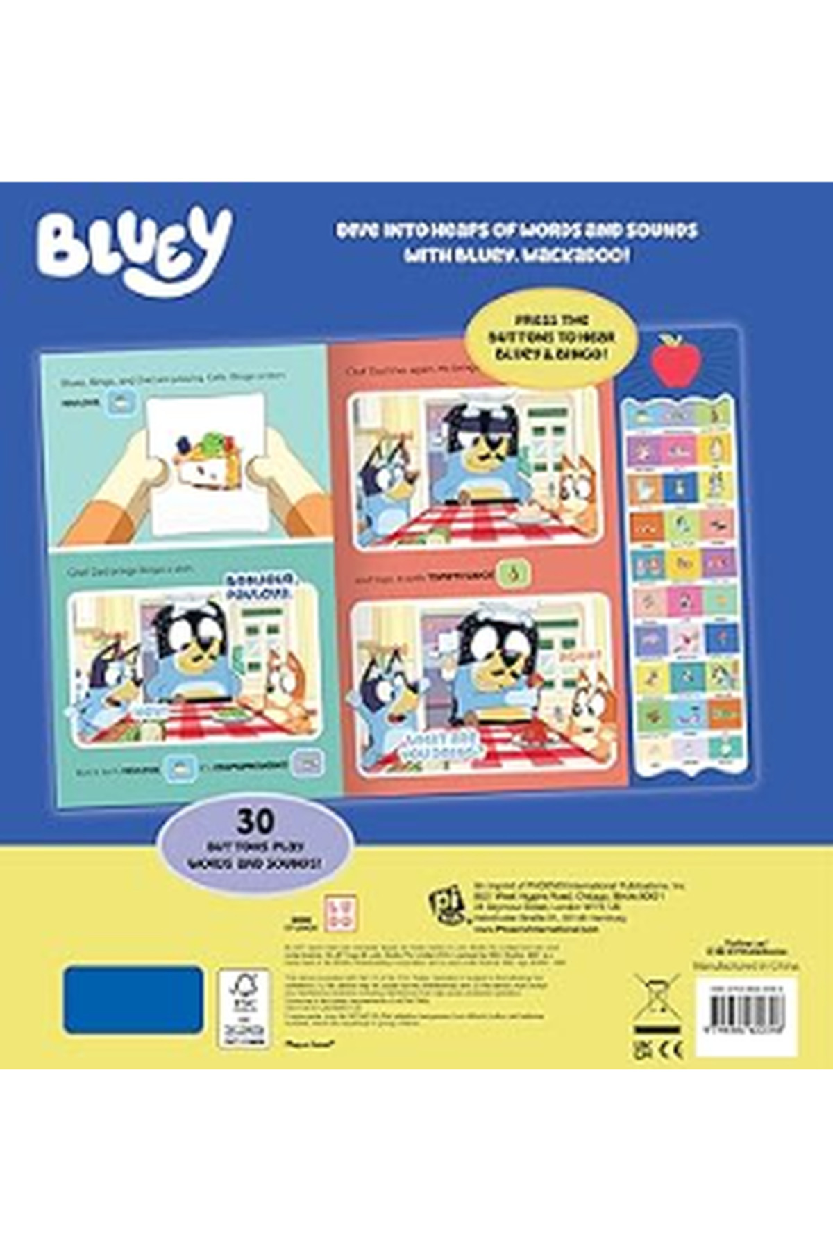 pi kids Bluey: Wackadoo! Bluey Words and Sounds Sound Book fotoğrafı 2 (önizleme)