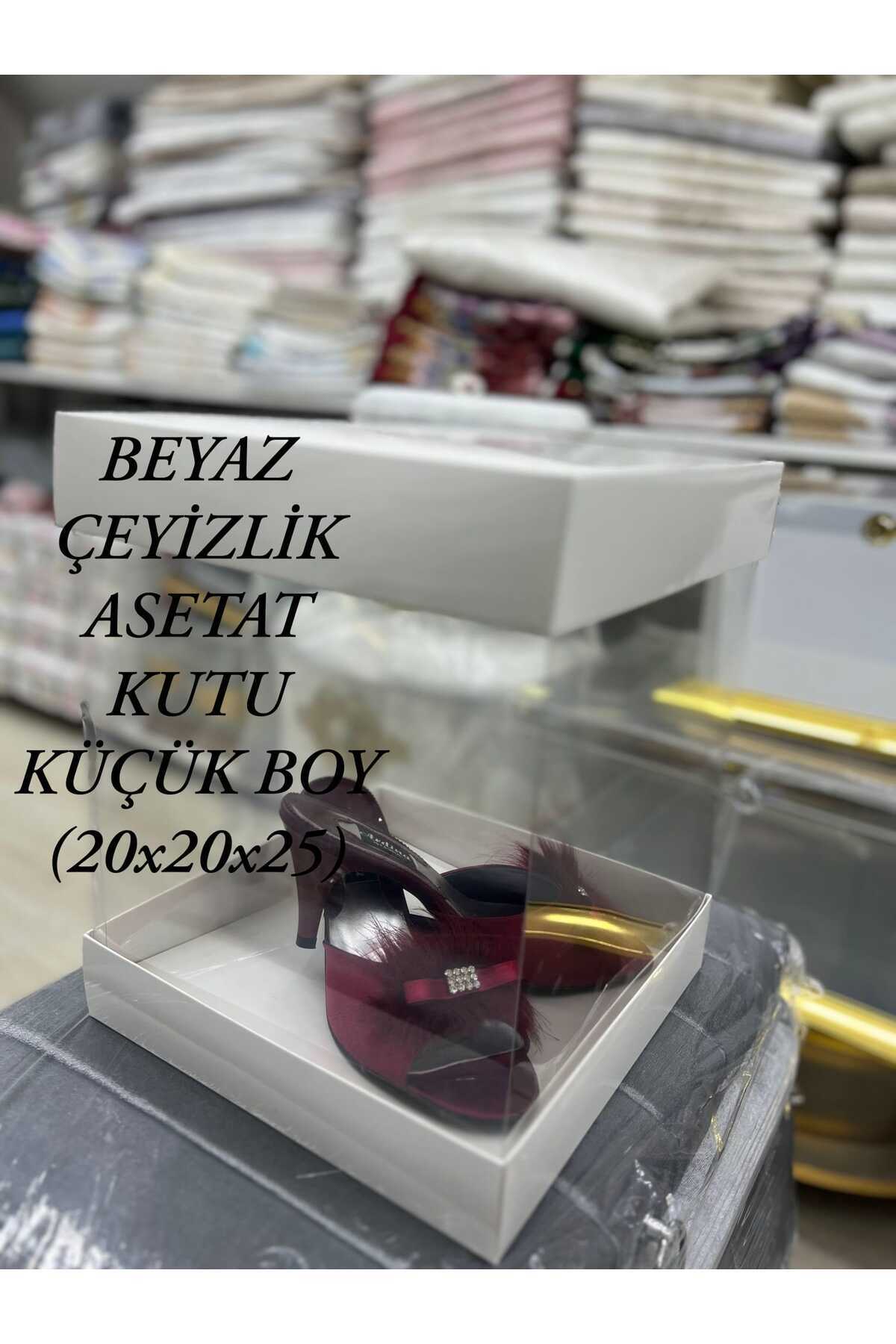 Üstünel Tekstil ÇEYİZLİK BOHÇALIK ASETAT KUTU KÜÇÜK BOY .ÇİFT KAPAKLI ASETAT KUTU (1 ADET )