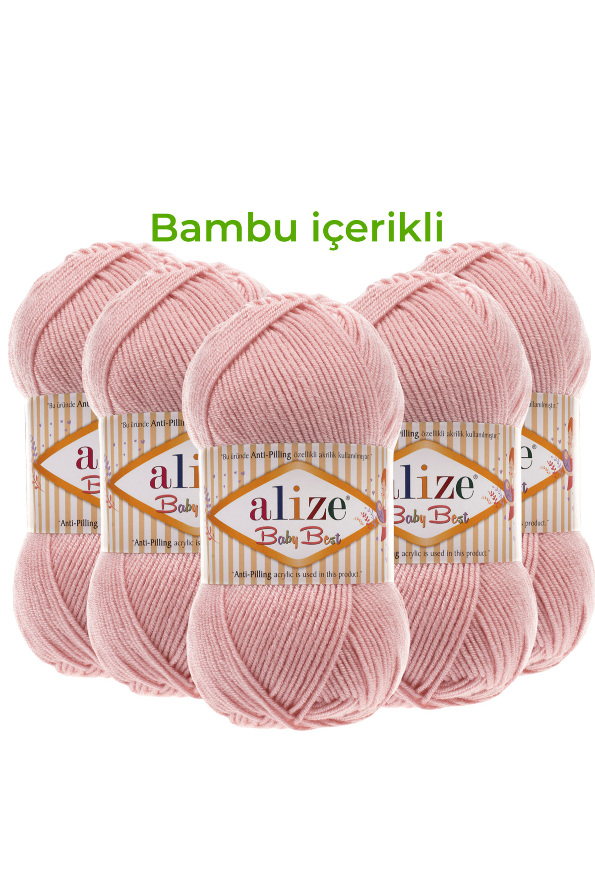 Baby Best 5 Pcs Baby Rope 10% Bamboo Antipiling 161 Powder