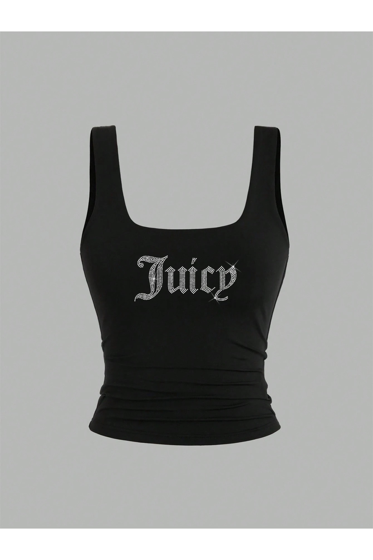 Bozz&Bozz Collection  Kadın Juicy Kristal Taş Baskılı Askılı Crop Top Atlet