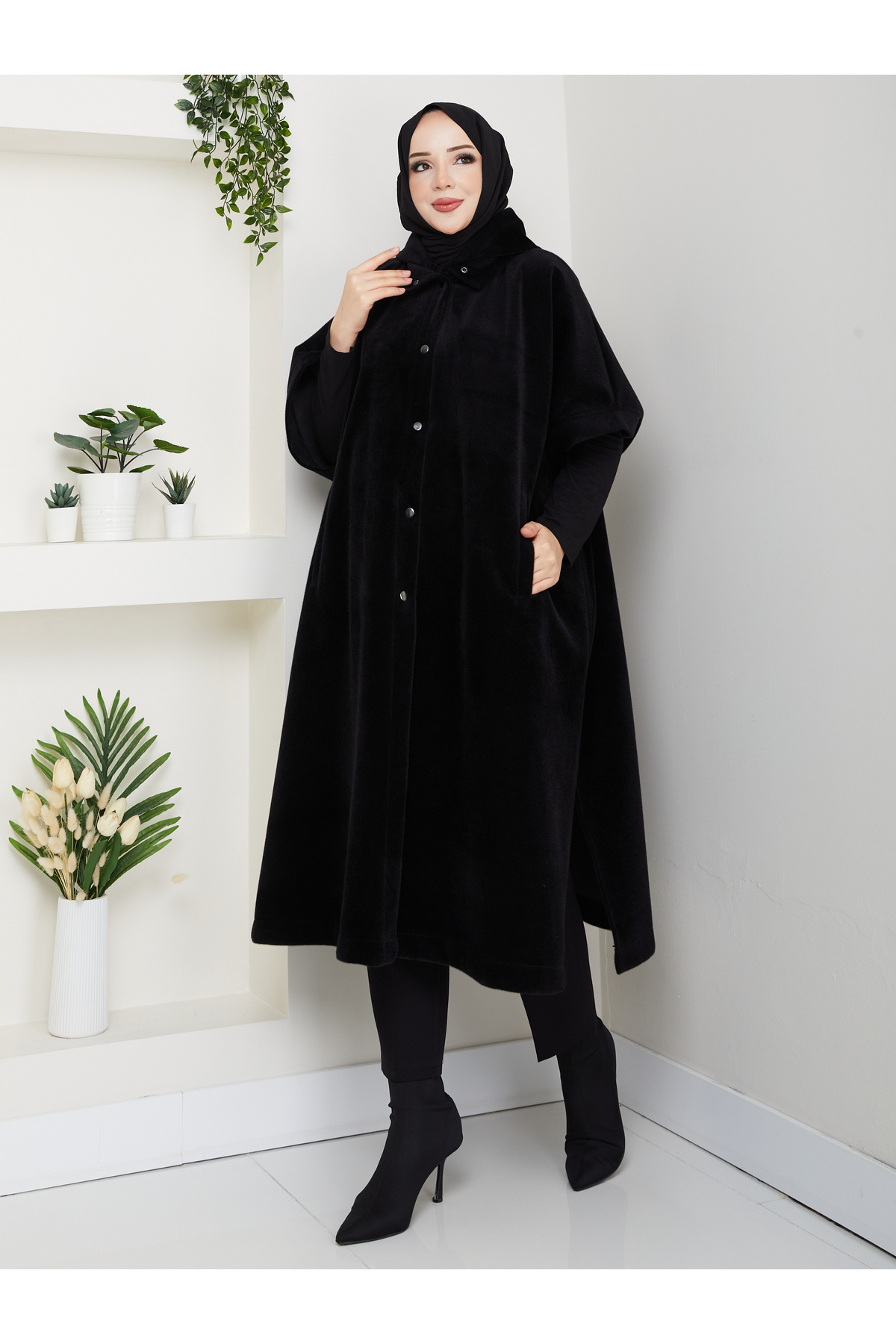 Rüyam Moda Panço Tüylü Kaşe