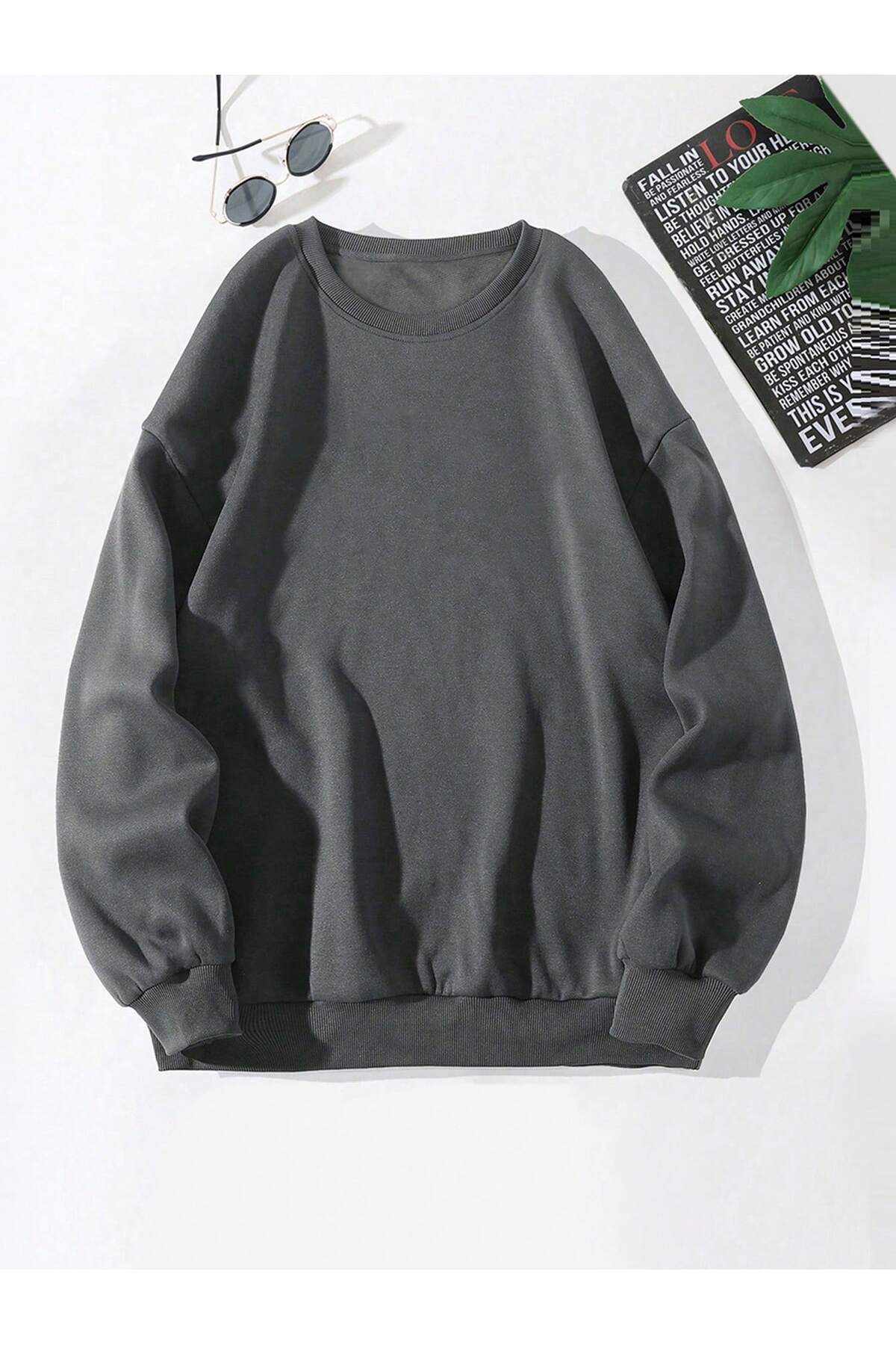 YUVARLAK YAKA SWEATSHIRT — نقره‌ای BYLAYINA-0YKSW1T2 — تصویر 5 از 6