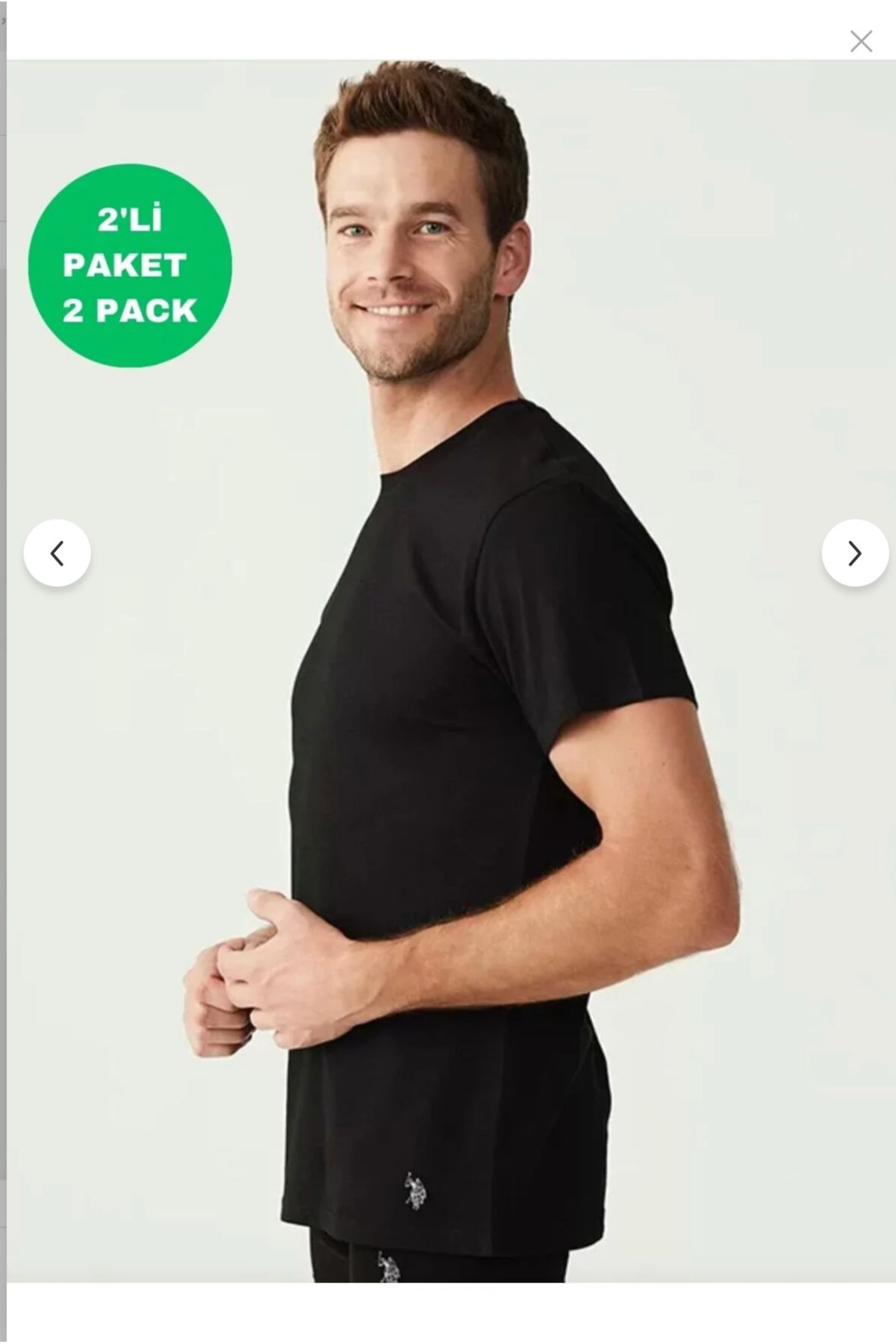 یو اس پولو زیرپوش‌های مردانه دارای مجوز، ۱۰۰٪ پنبه، بسته ۲ عددی (جعبه‌ای)