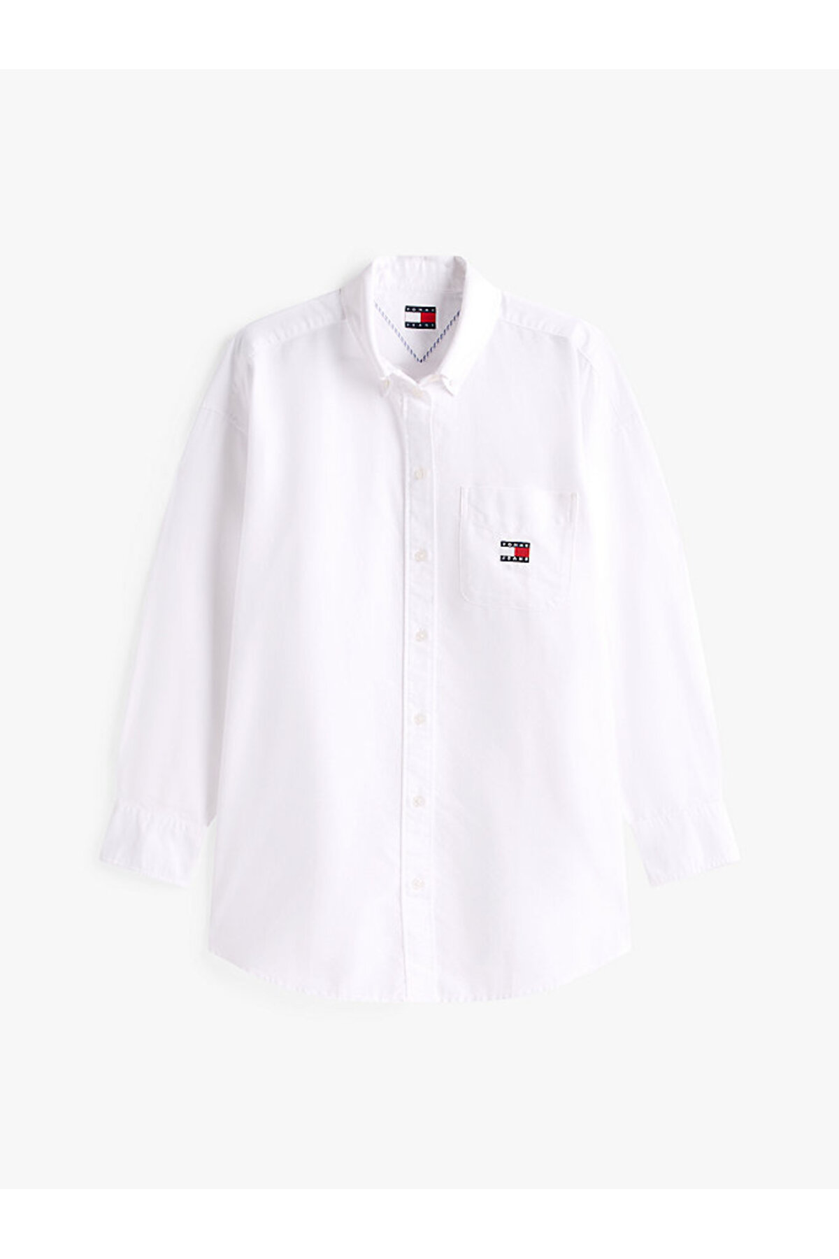 Tommy Hilfiger  Kadın Beyaz L/S Gömlek - Görsel 5