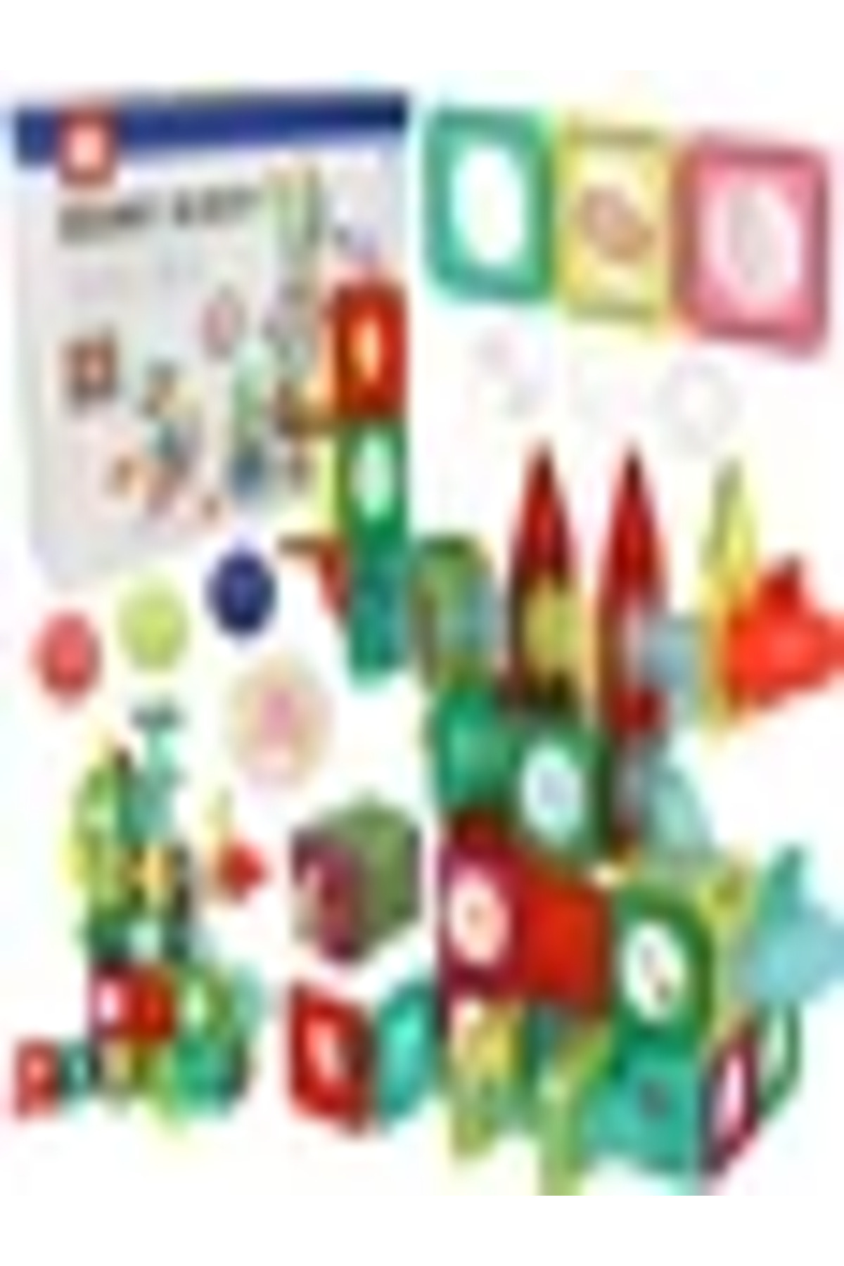 مجموعه کاشی‌های مغناطیسی اسباب‌بازی برای کودکان نوپا ۳+، بلوک‌های ساختمانی، مگنیتایلز (۱۴۸ عدد)