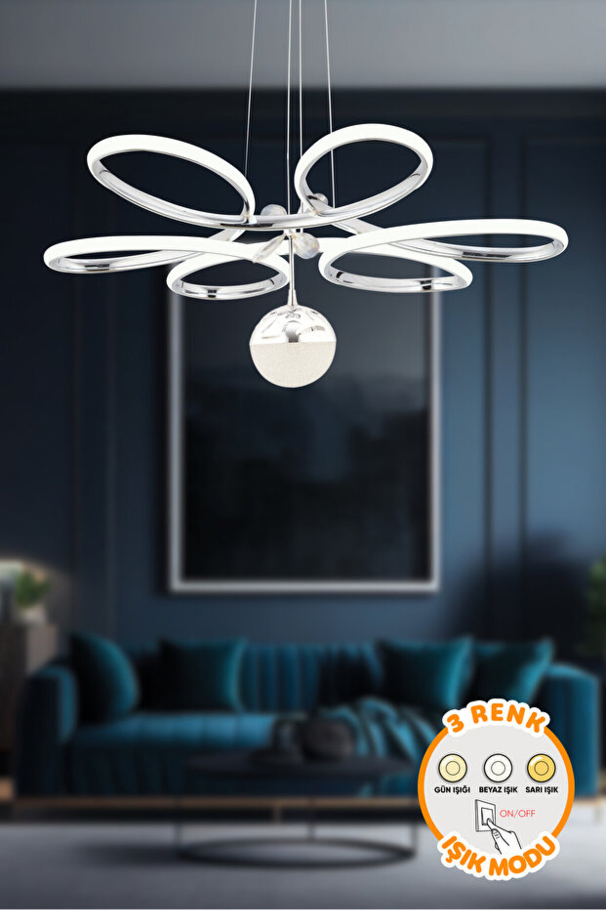 Alvaro Modern Chrome Pendant 3 Colors Light Chandelier Living Room Kitchen Room Hallway Led Chandelier