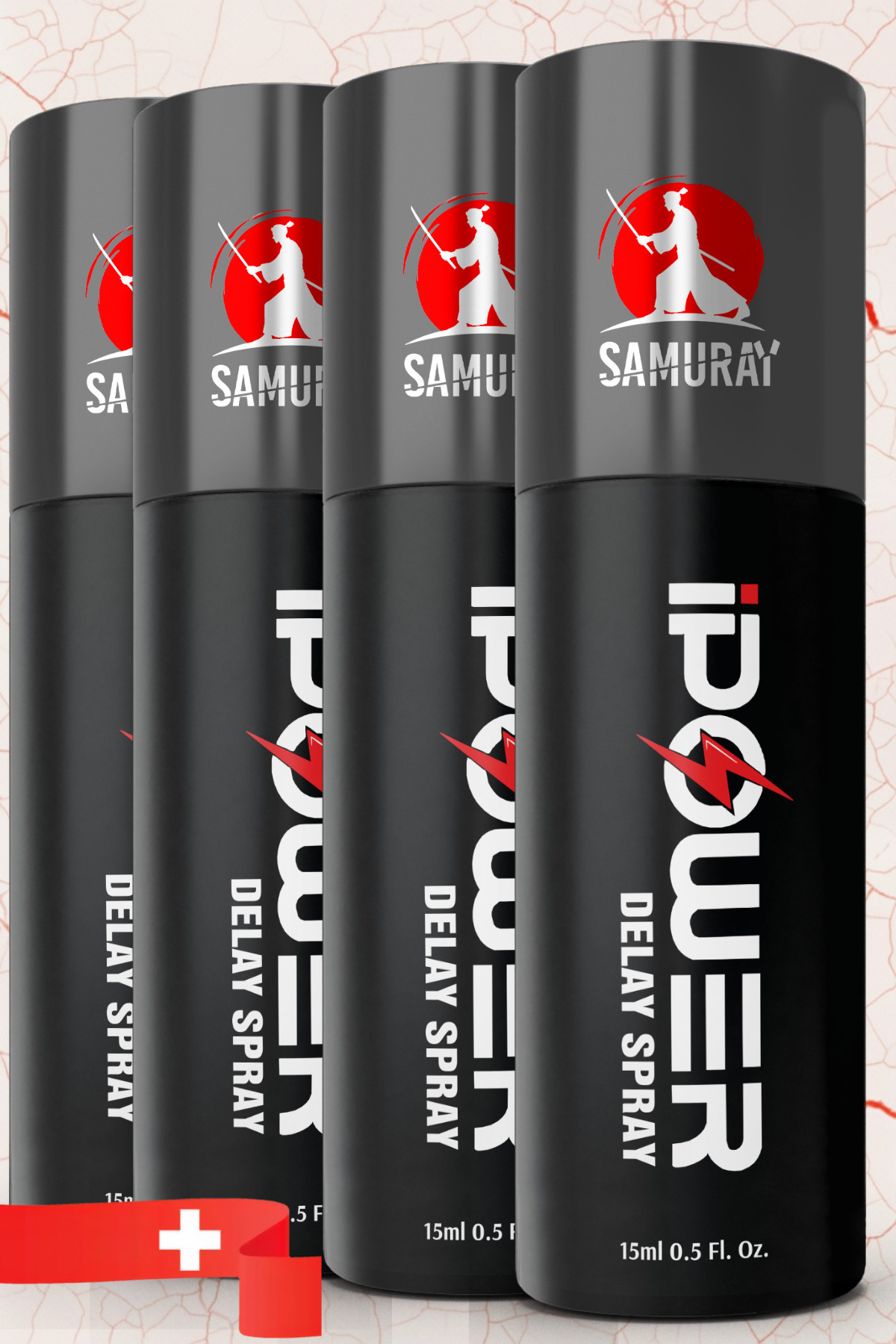 SAMURAY Avrupa'dan İthal İsviçre Patentli Ekstra Etkili Geciktiricili 4'lü Sprey