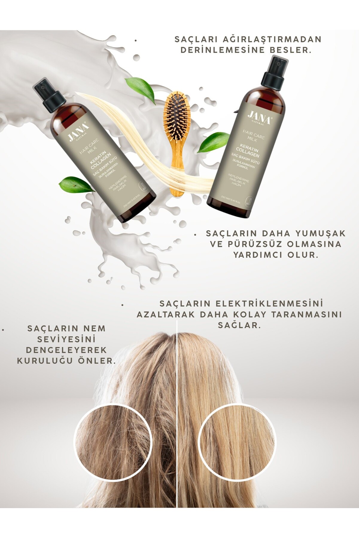 Keratin & Collagen Saç Sütü — 012 — تصویر 3 از 4