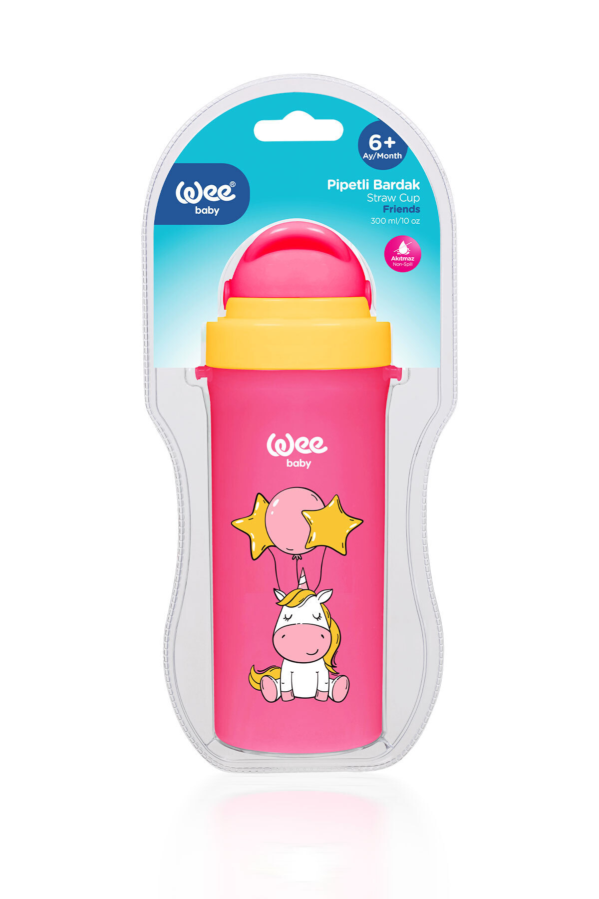 Wee Baby Pipetli Bardak 300 ml 6+ ay Pembe fotoğrafı 4 (önizleme)